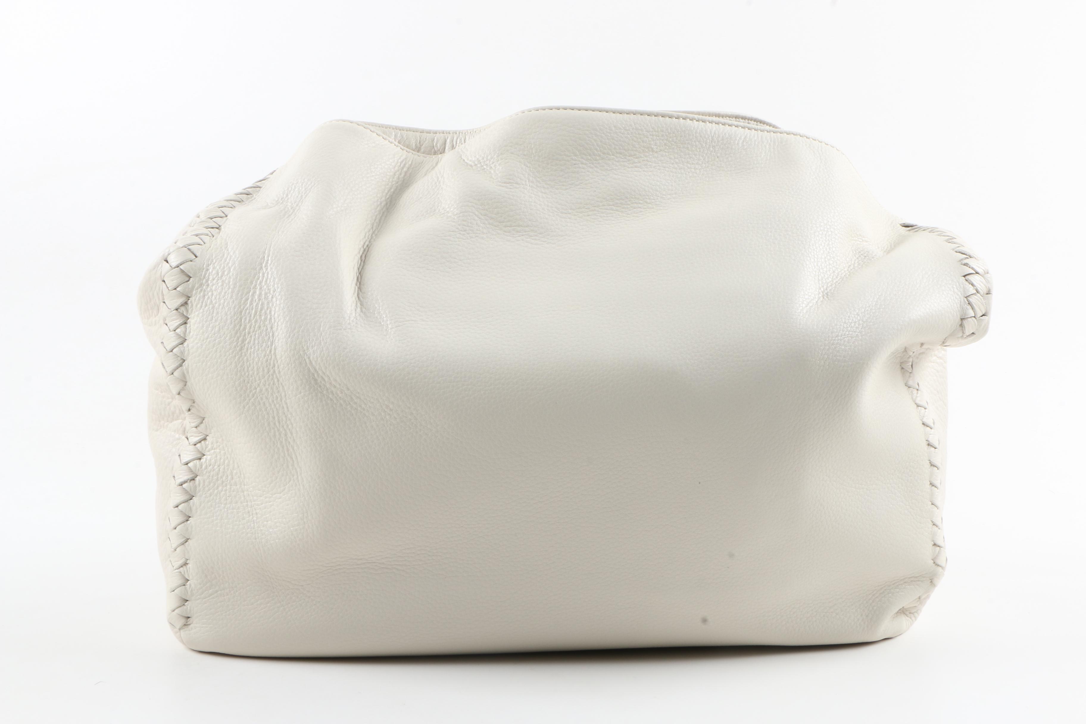 Clare 2 in 1 White Leather Purses