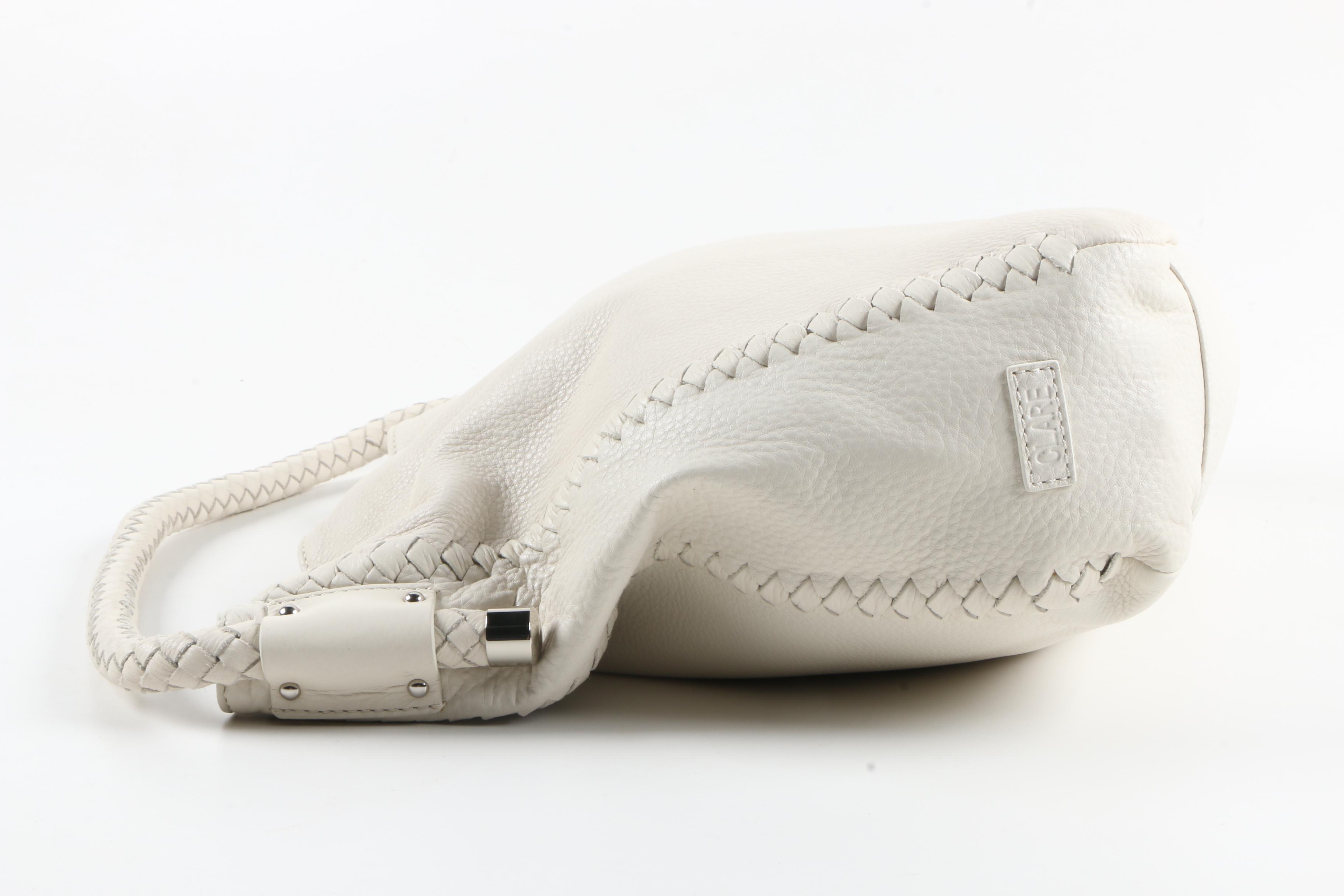 Clare 2 in 1 White Leather Purses