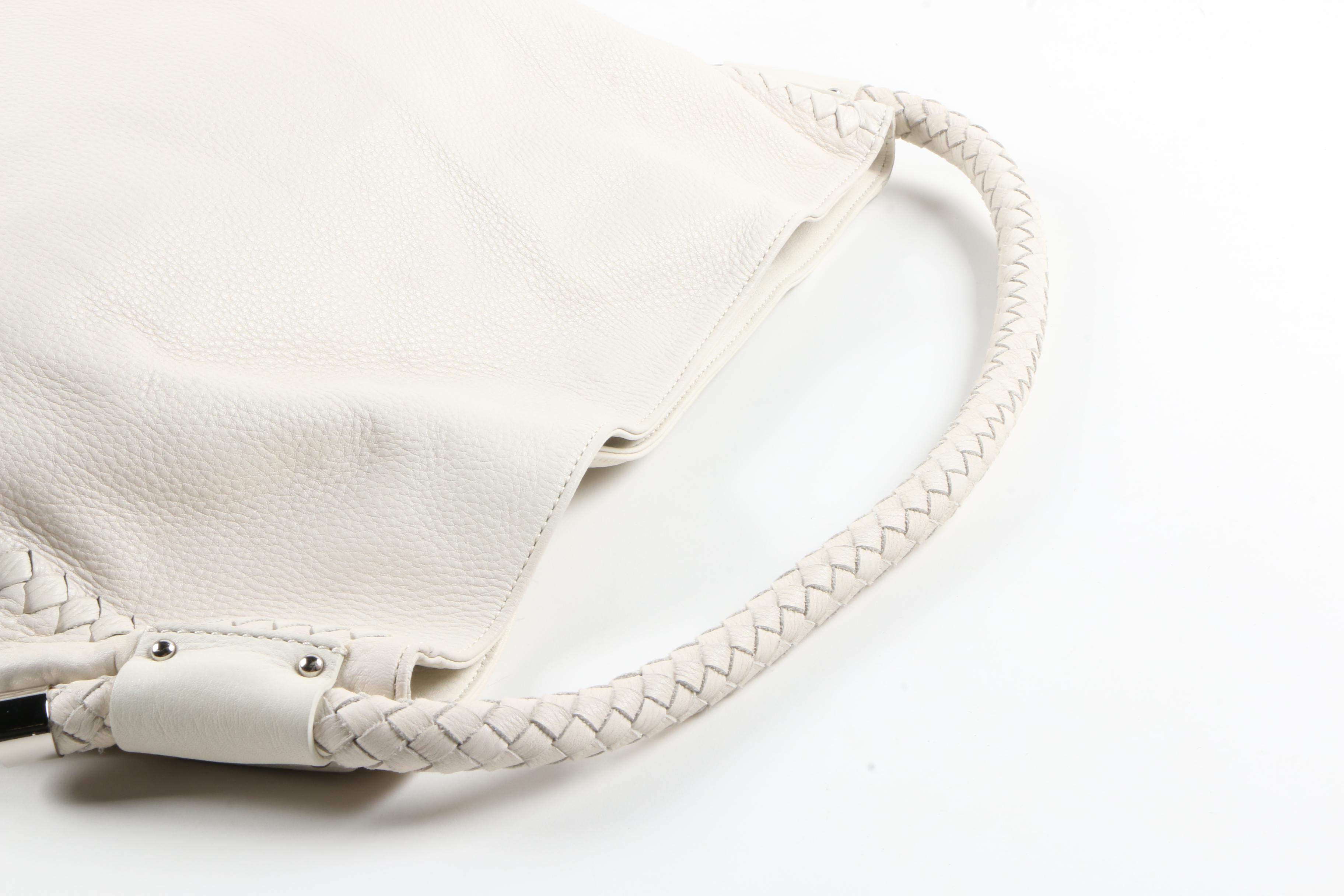 Clare 2 in 1 White Leather Purses