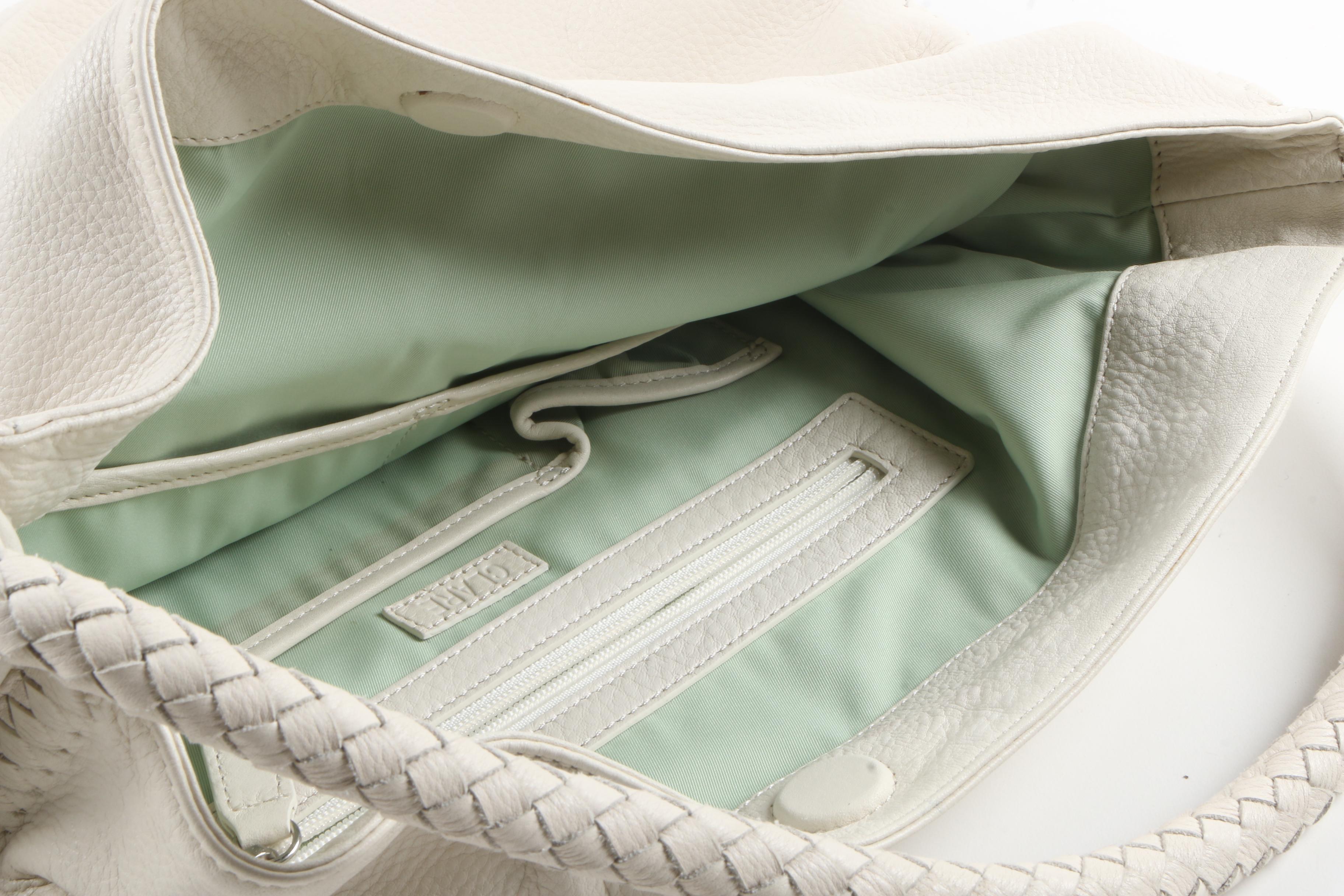 Clare 2 in 1 White Leather Purses