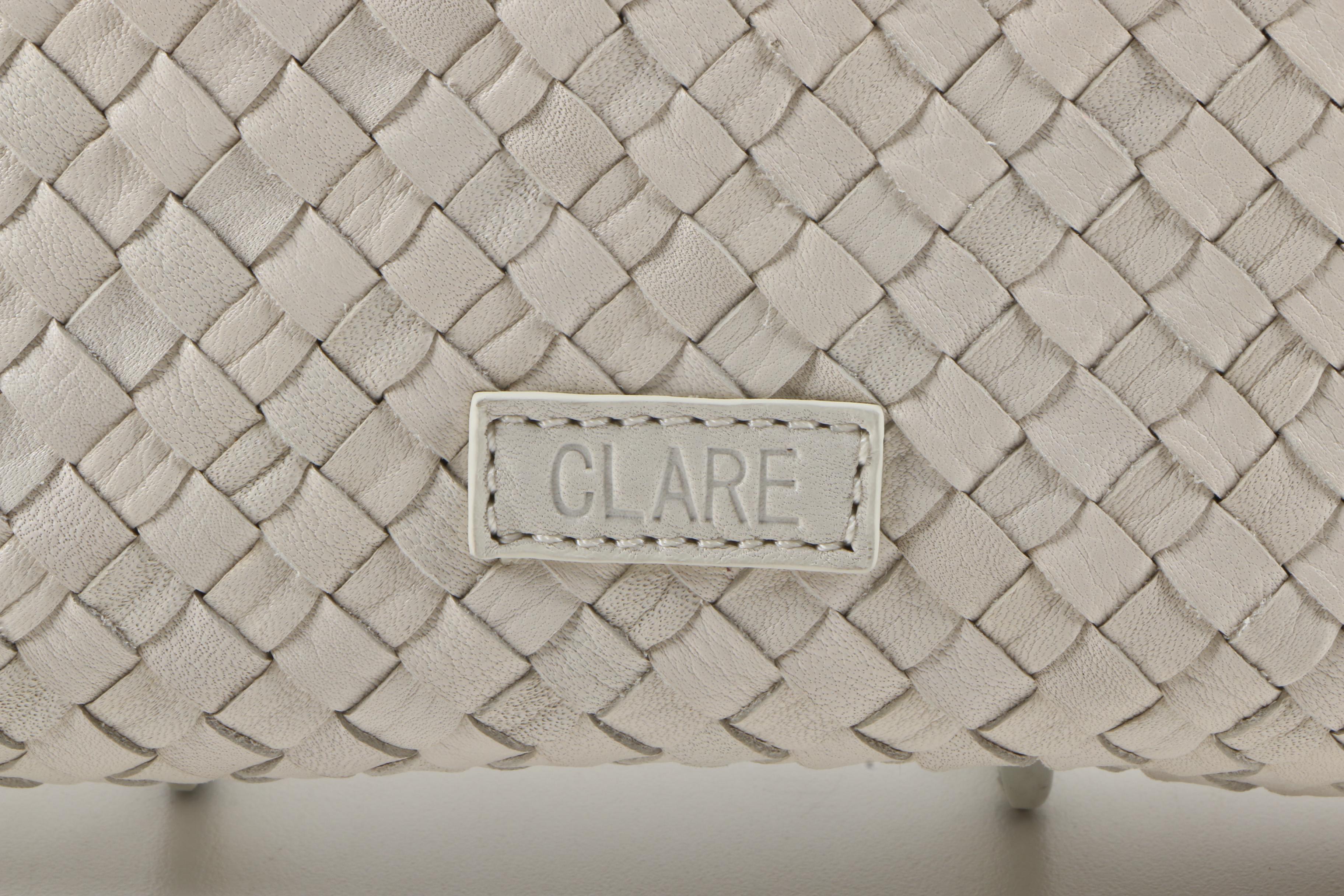 Clare 2 in 1 White Leather Purses