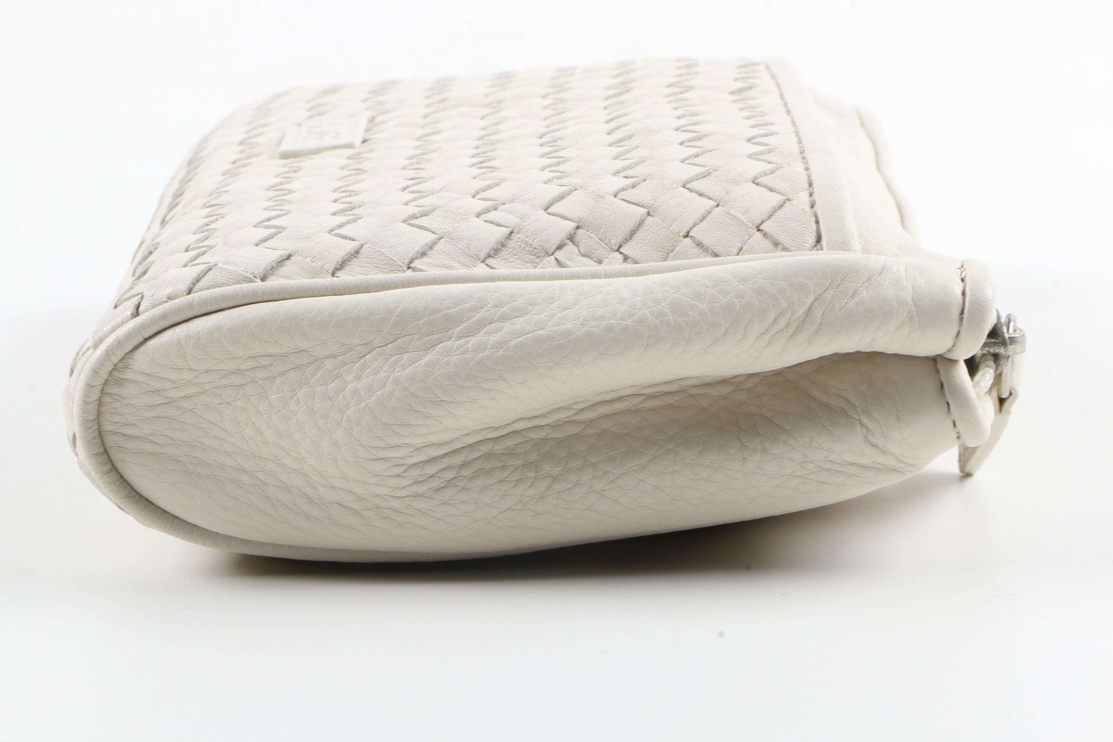 Clare 2 in 1 White Leather Purses