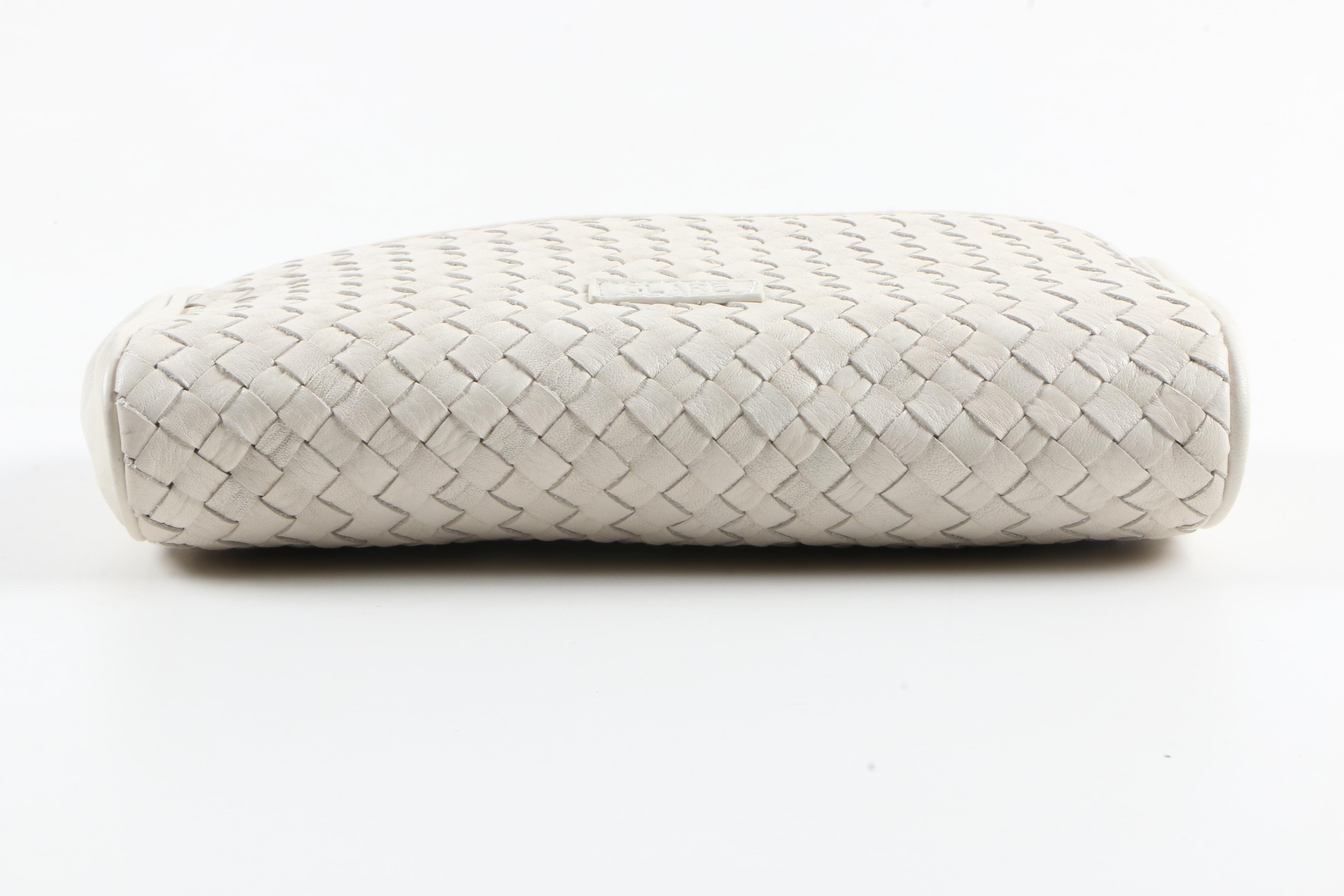 Clare 2 in 1 White Leather Purses