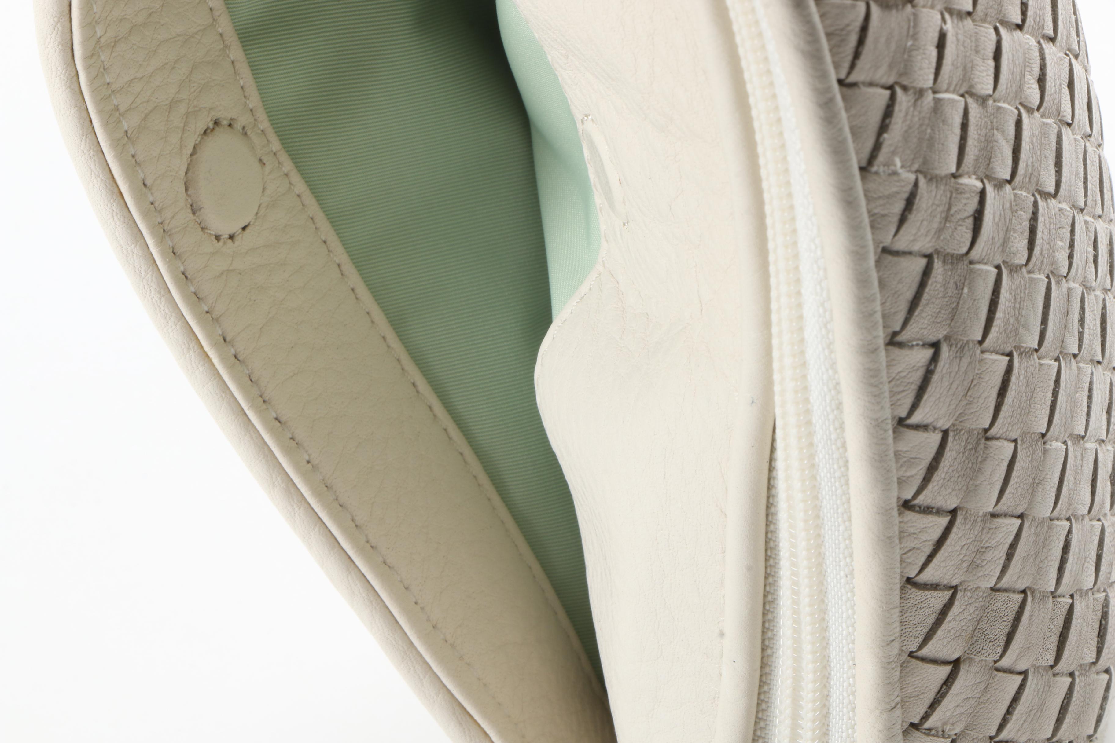 Clare 2 in 1 White Leather Purses