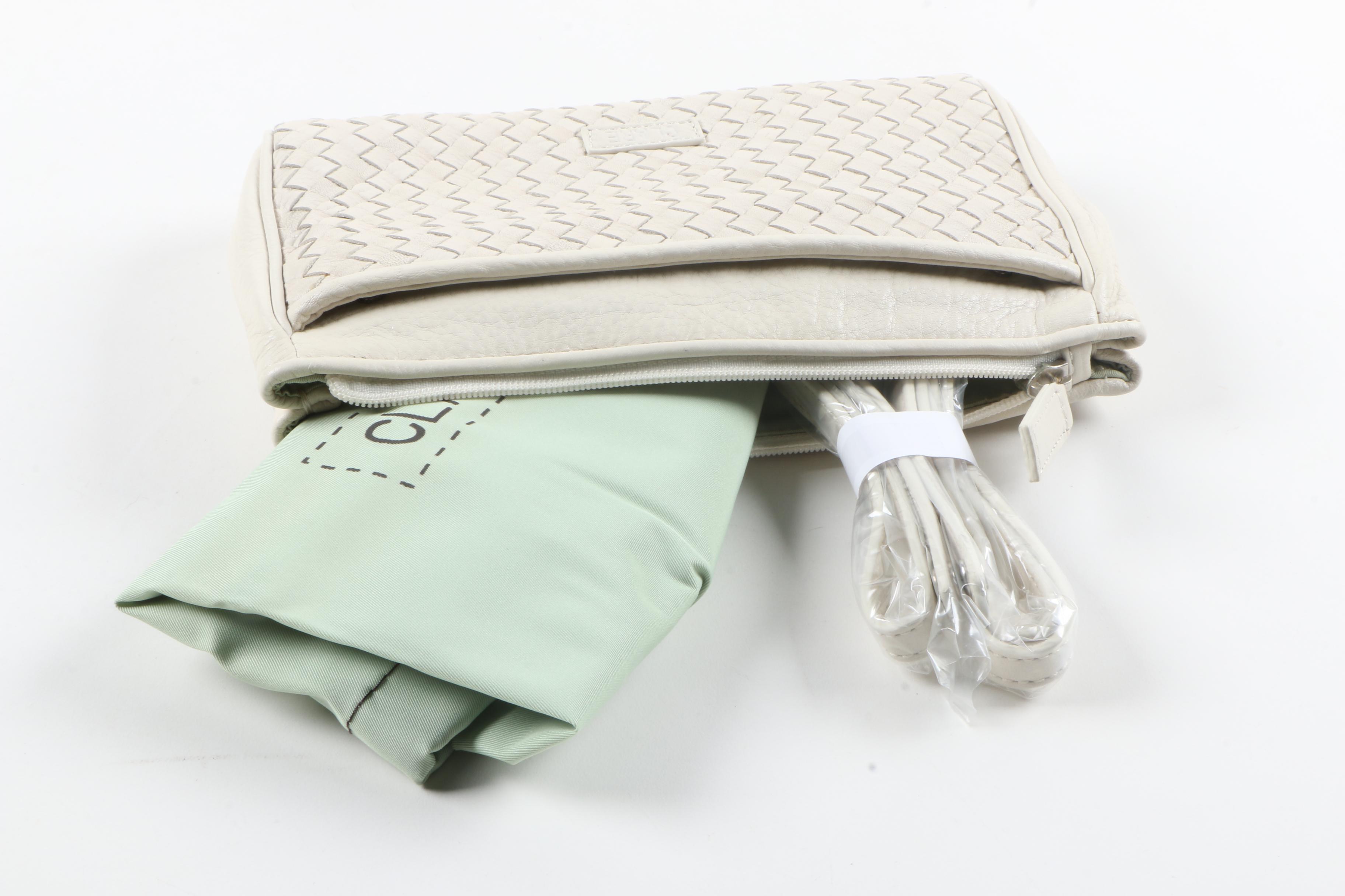 Clare 2 in 1 White Leather Purses