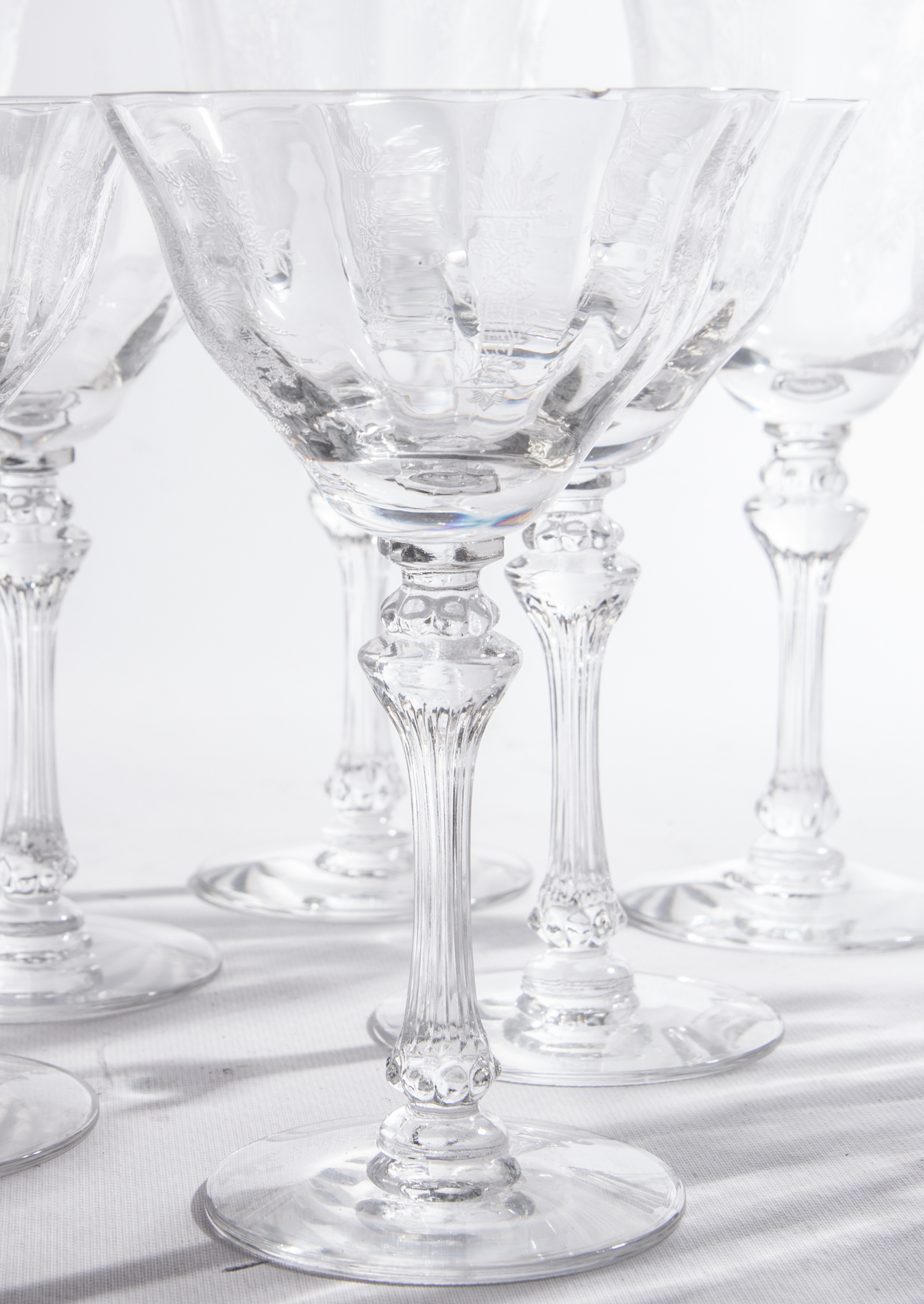 Collection of Tiffin Stemware Including "Persian Pheasant"