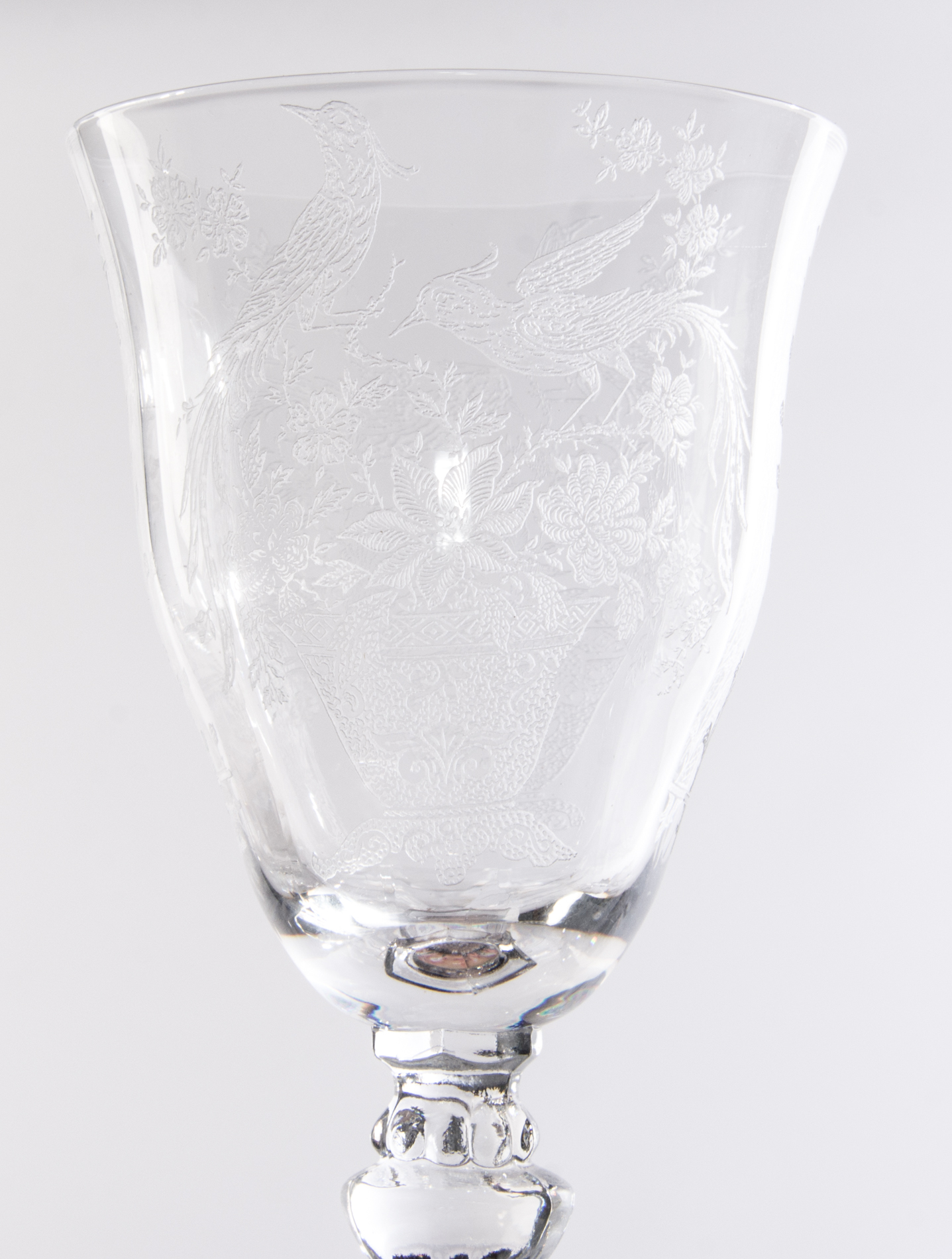 Collection of Tiffin Stemware Including "Persian Pheasant"