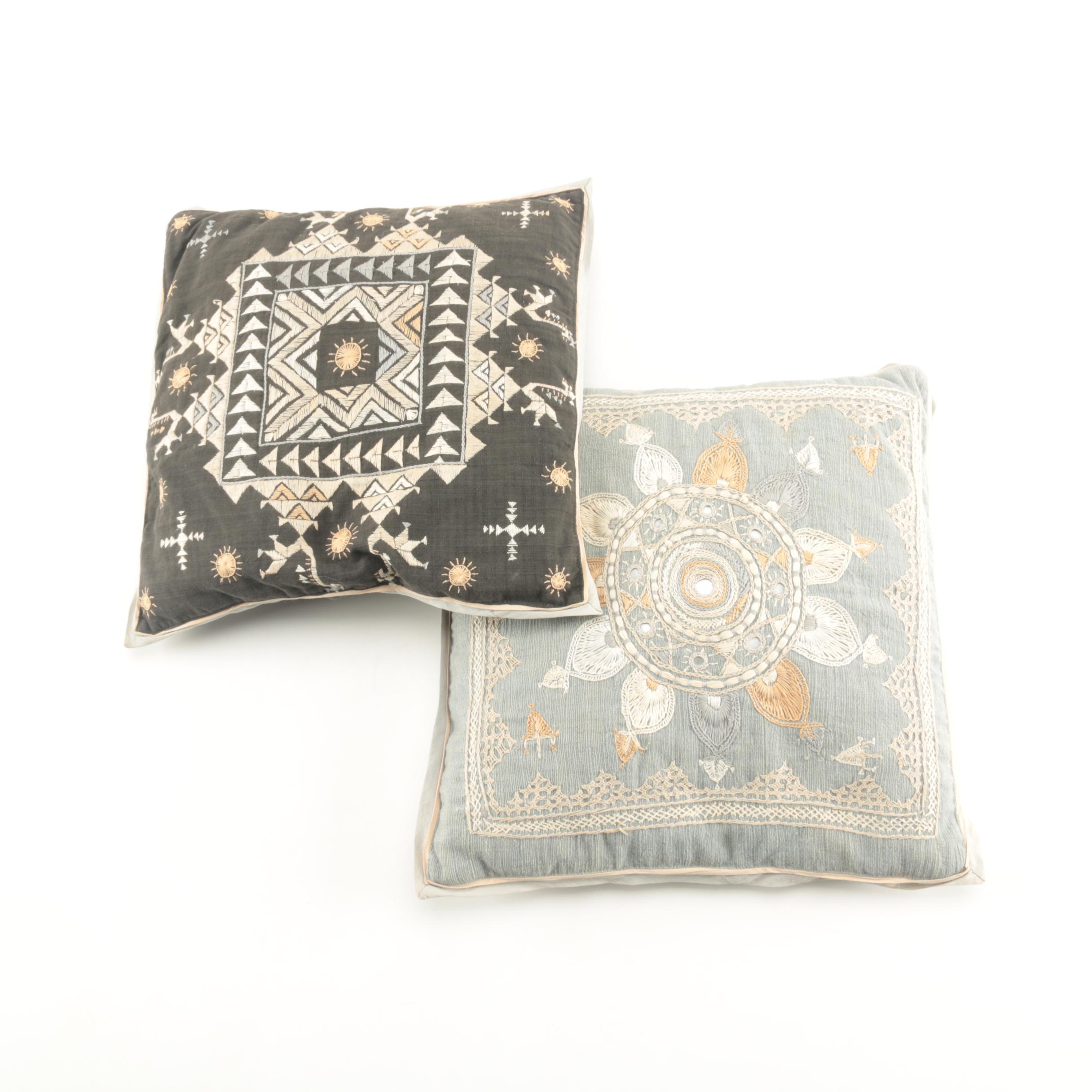 Decorative Embroidered Pillows