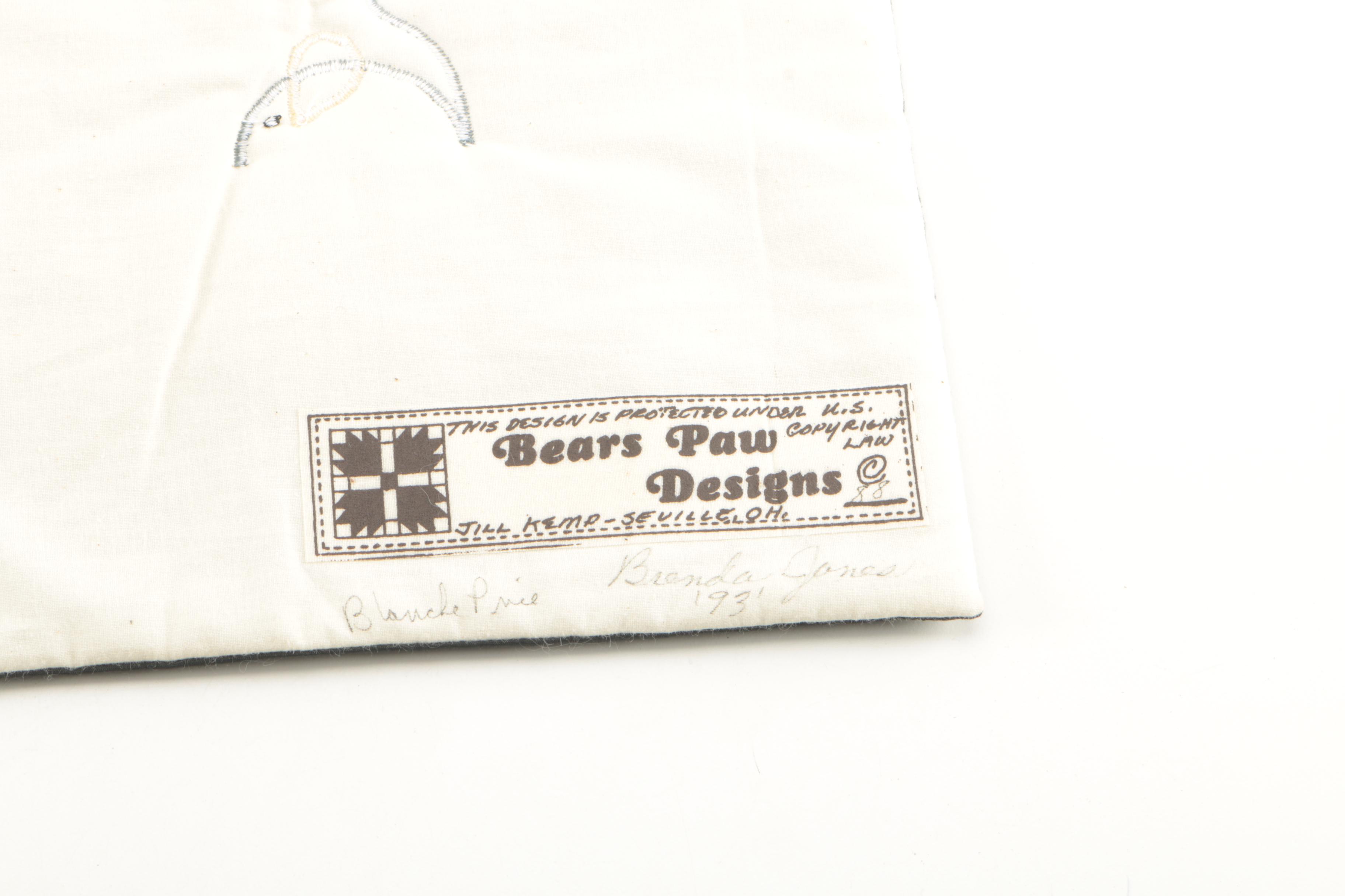 Handmade Cat-Themed Medallion Quilt