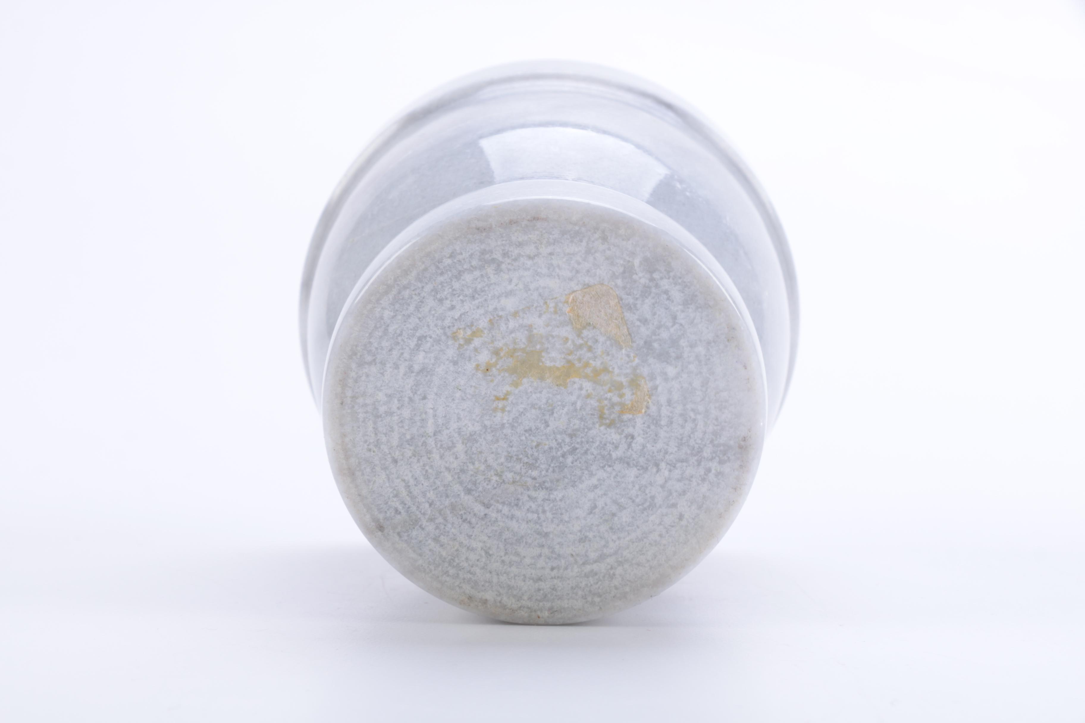 Light Gray Marble Mortar and Pestle