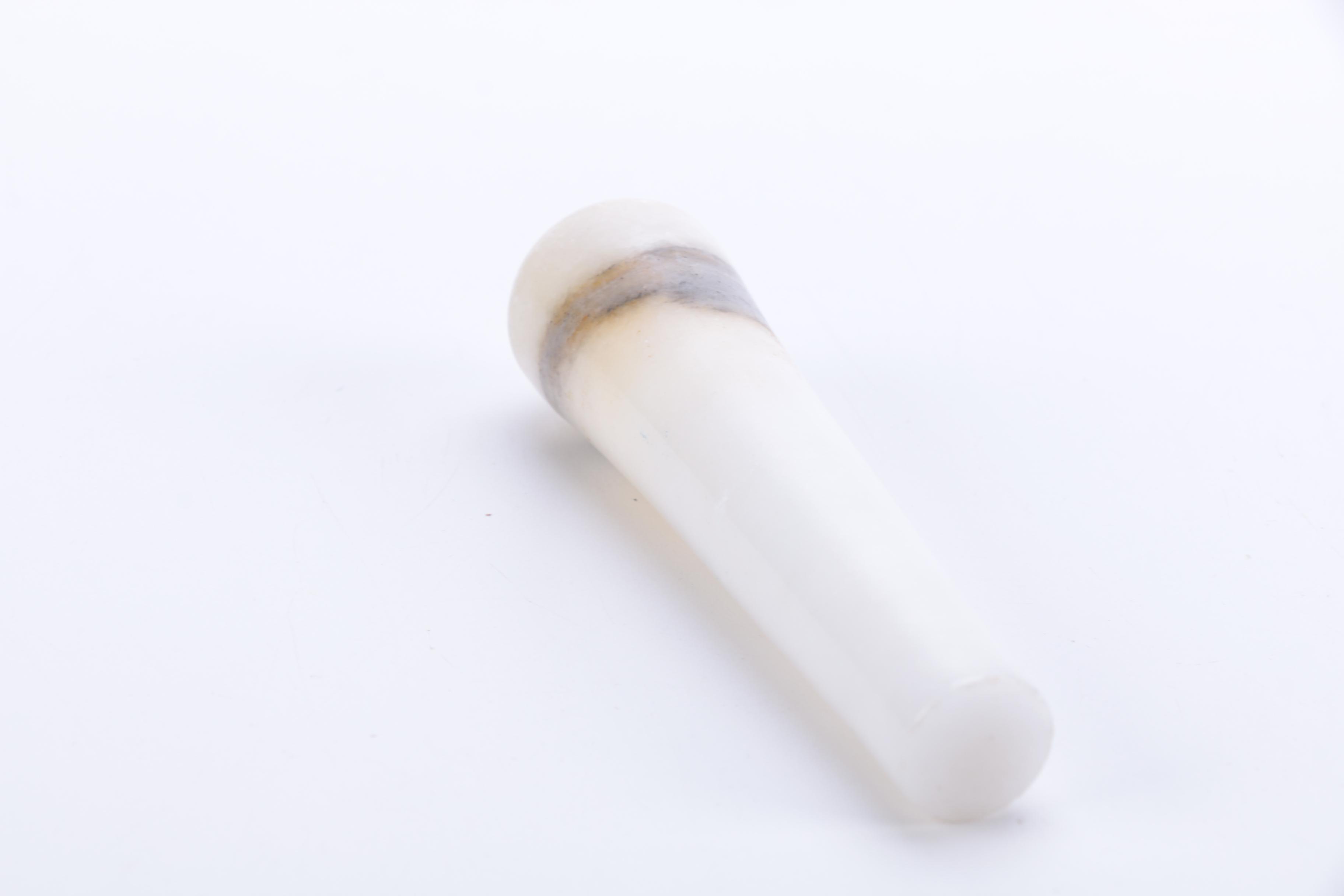 Light Gray Marble Mortar and Pestle