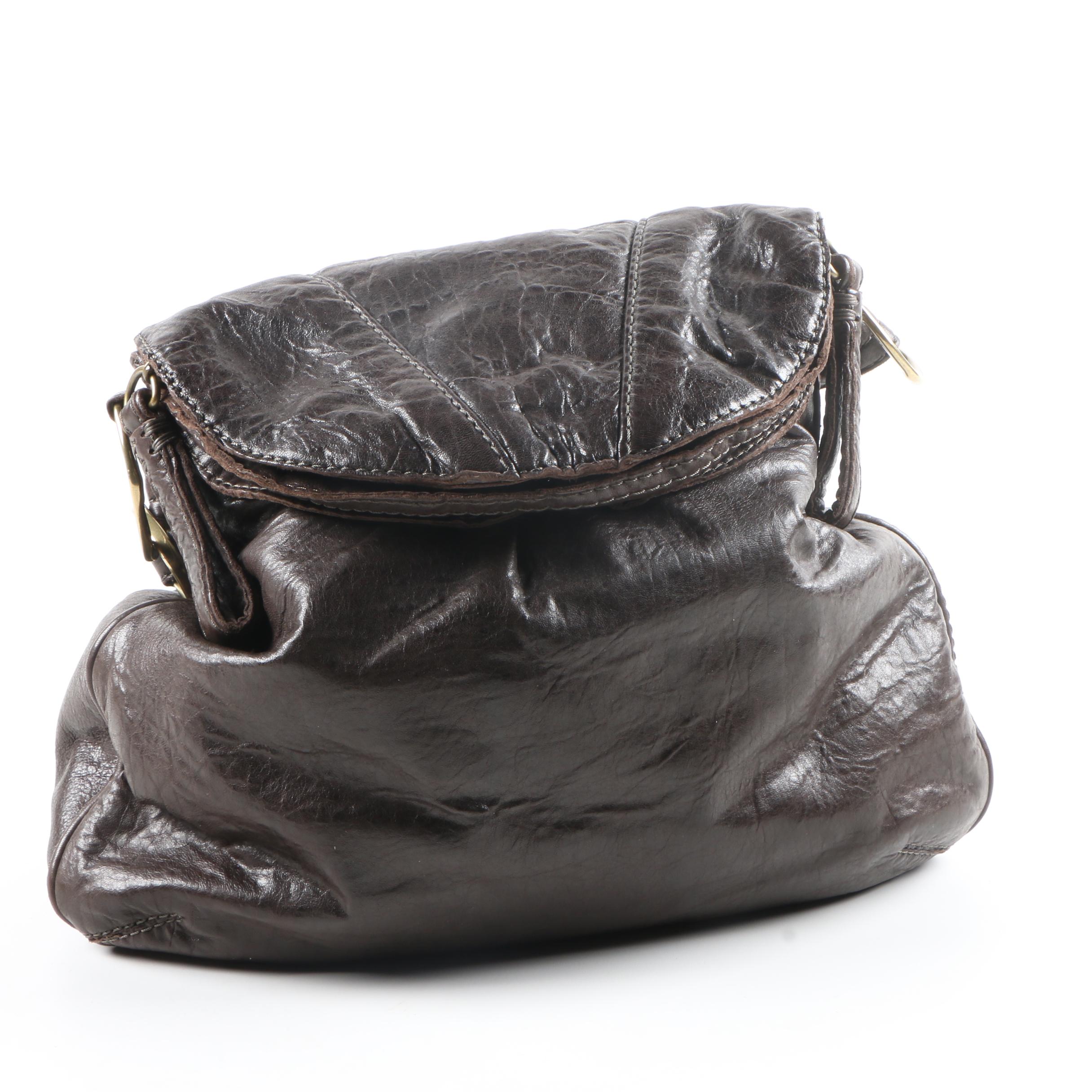 Rissetto Dark Brown Vegetable Dyed Italian Leather Handbag
