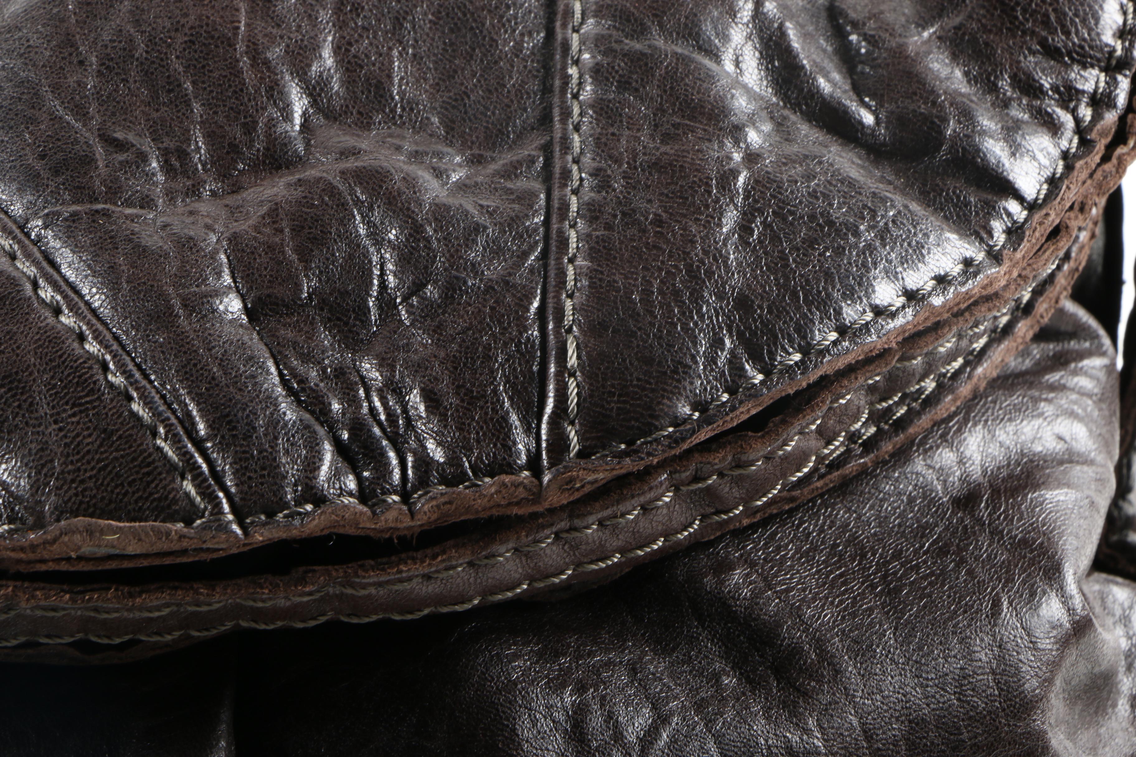 Rissetto Dark Brown Vegetable Dyed Italian Leather Handbag