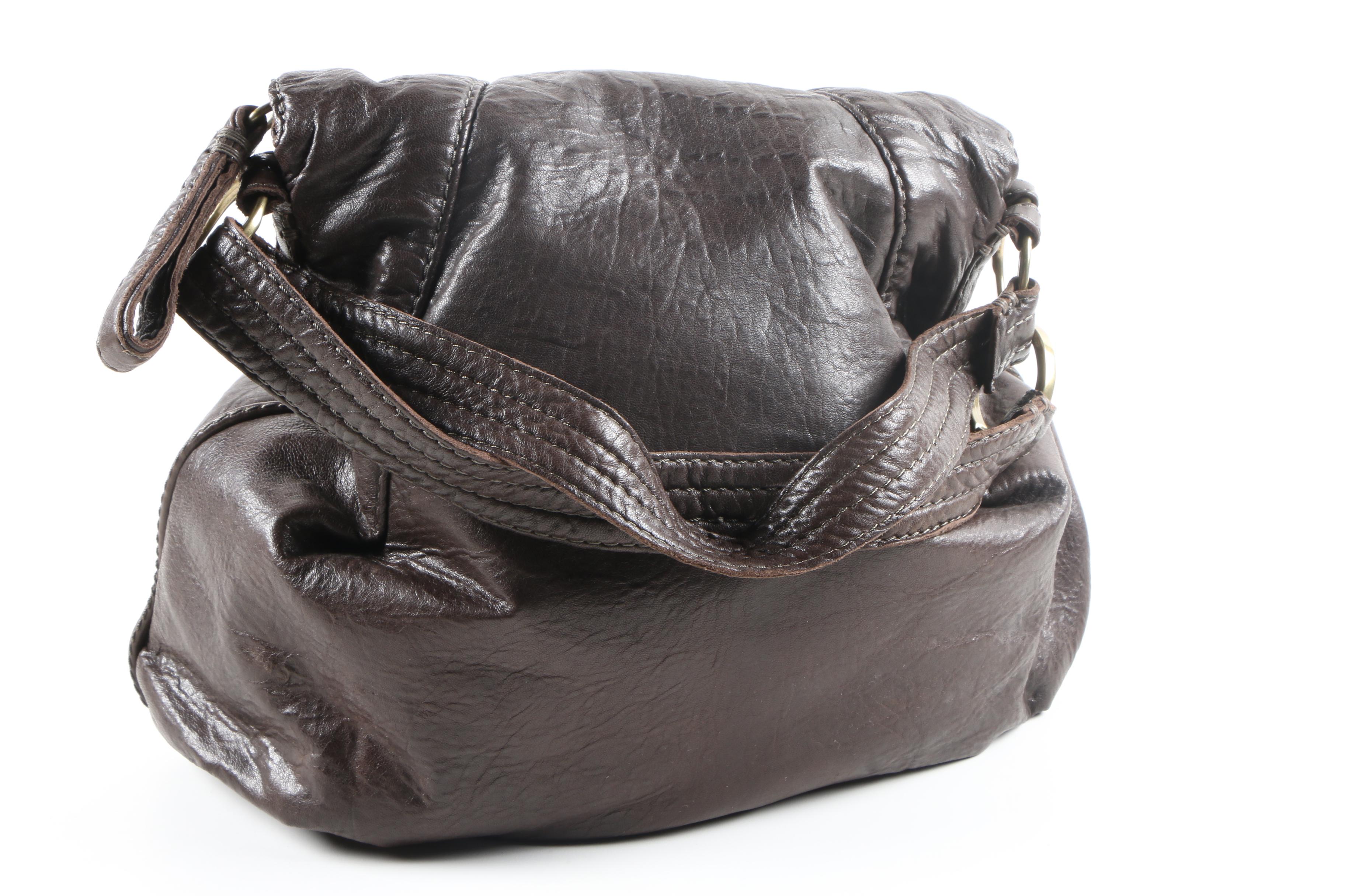 Rissetto Dark Brown Vegetable Dyed Italian Leather Handbag
