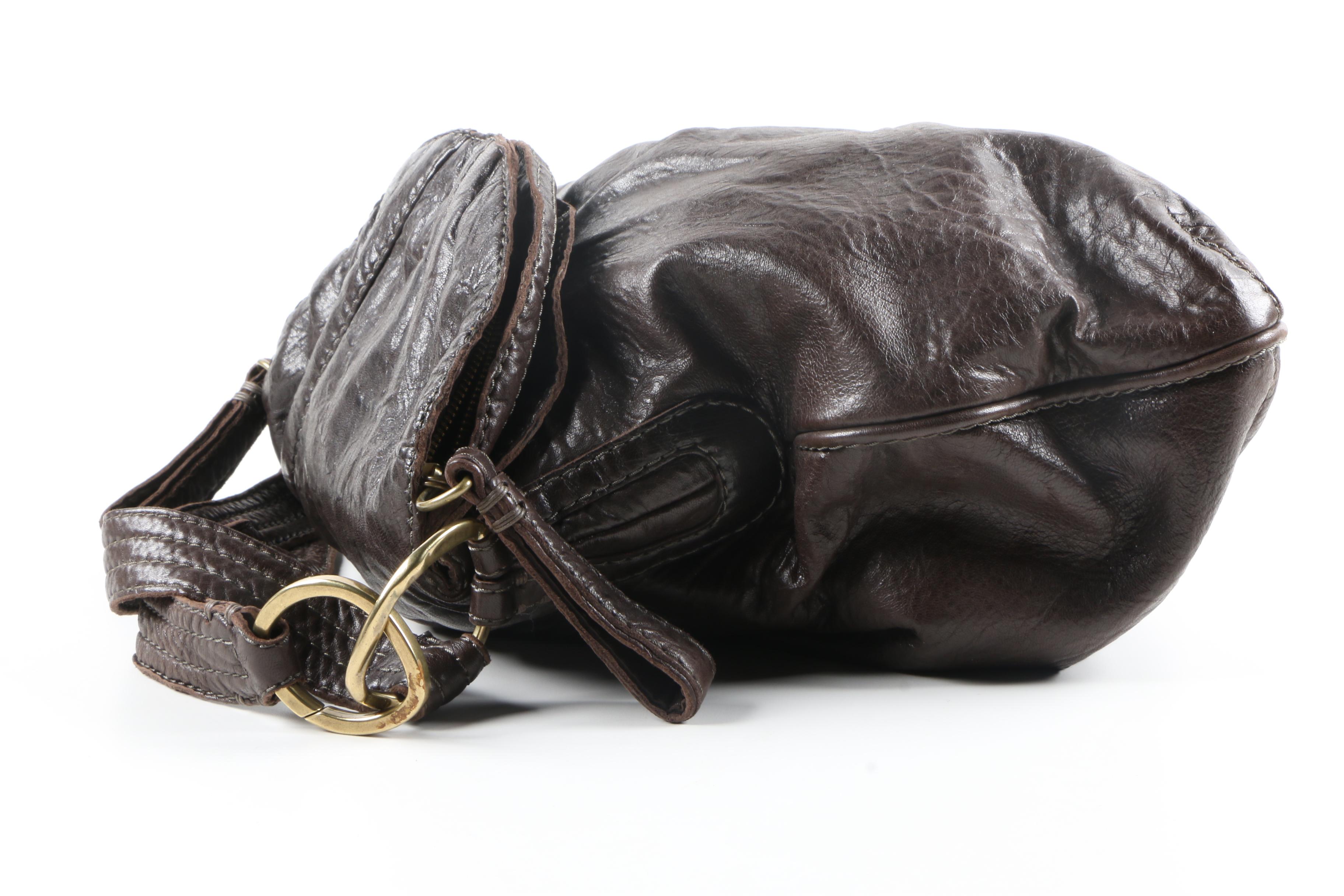 Rissetto Dark Brown Vegetable Dyed Italian Leather Handbag