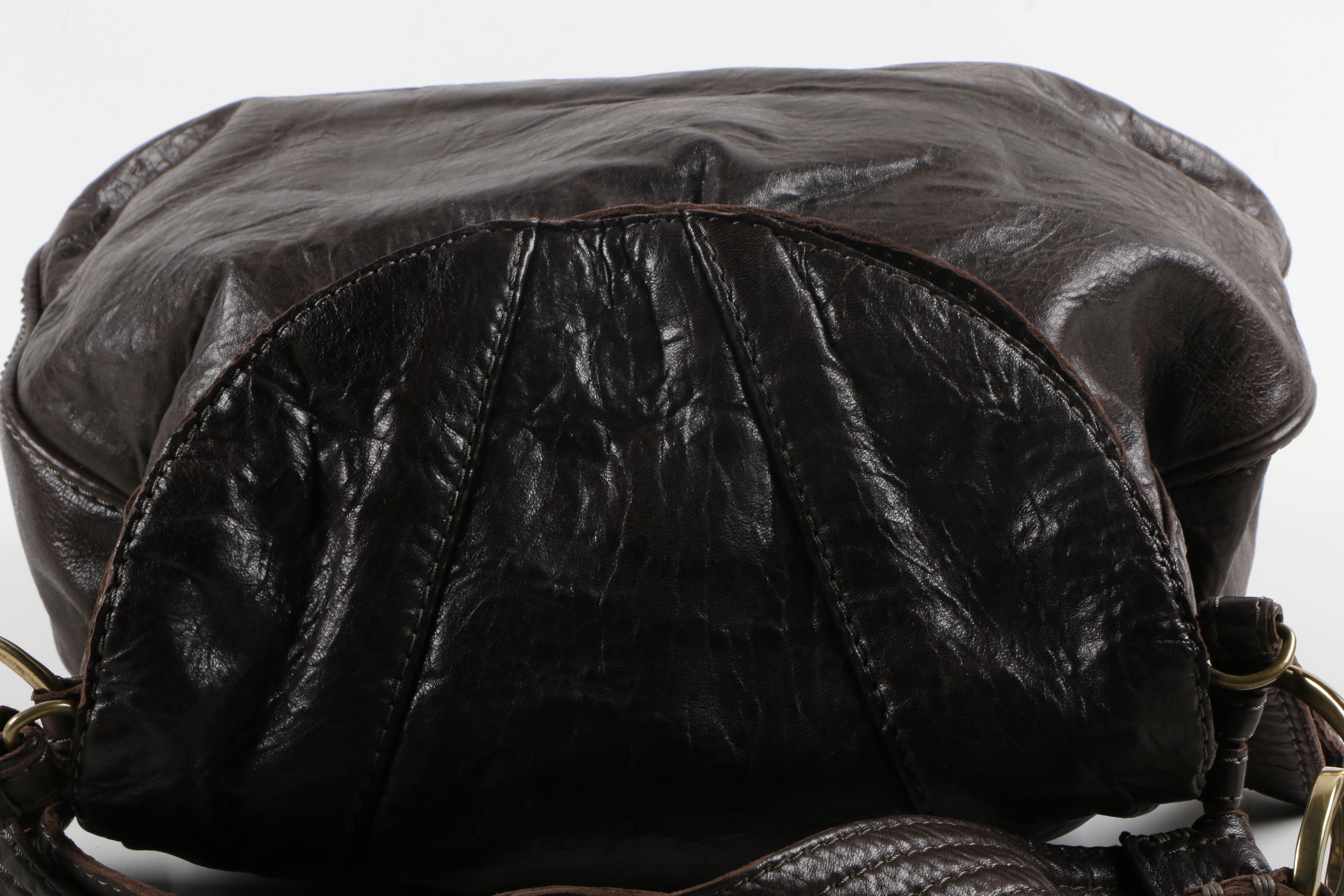 Rissetto Dark Brown Vegetable Dyed Italian Leather Handbag