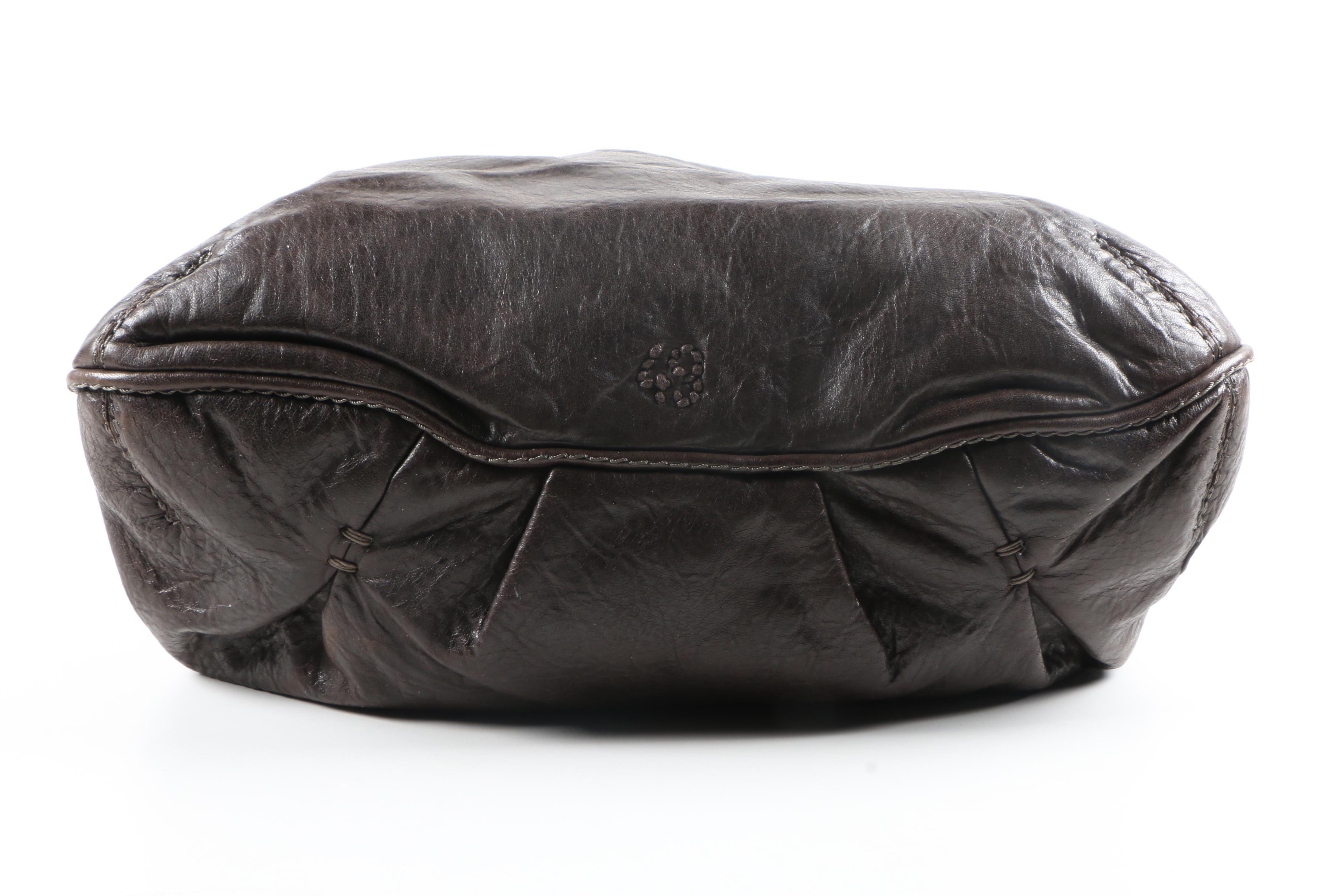 Rissetto Dark Brown Vegetable Dyed Italian Leather Handbag