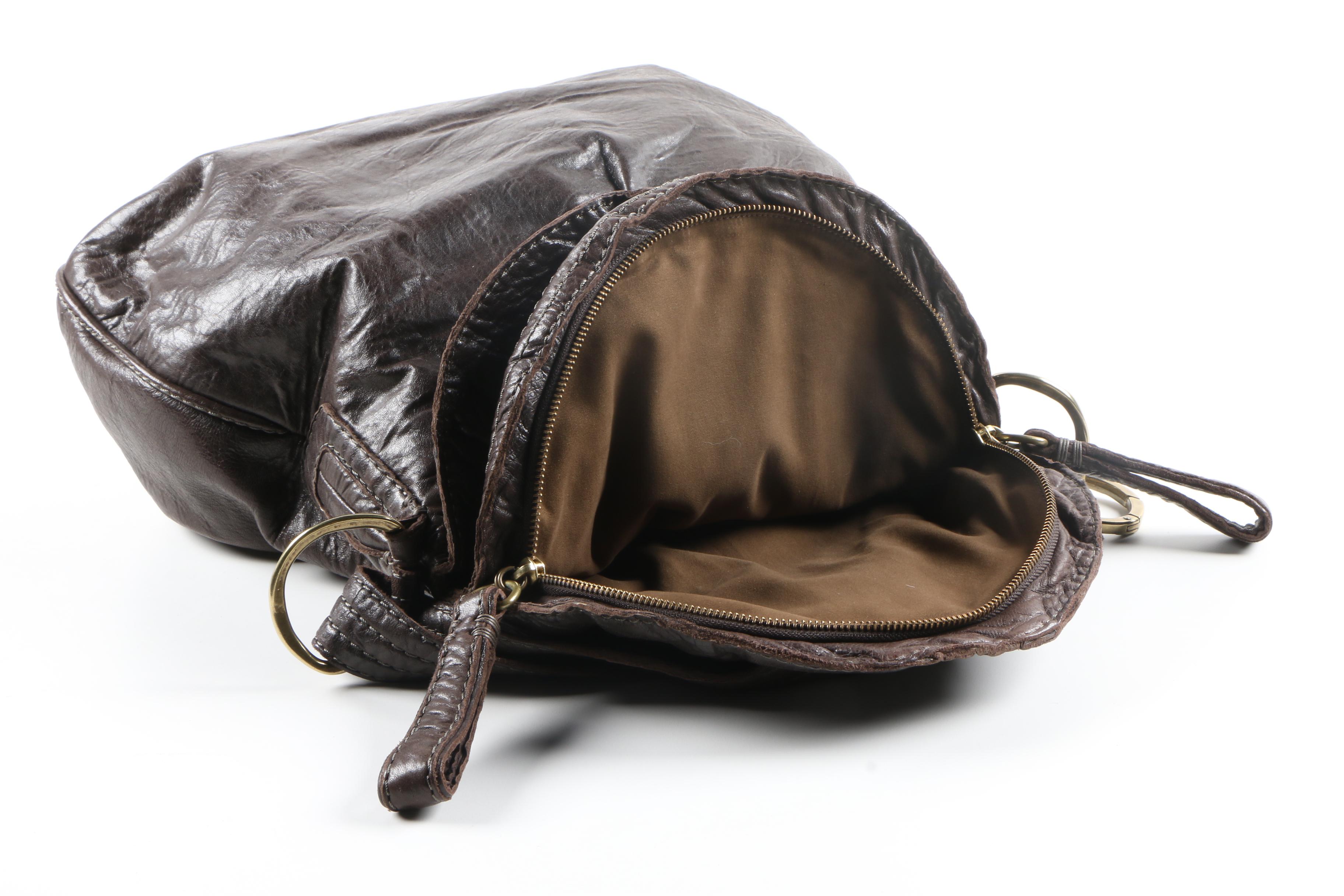 Rissetto Dark Brown Vegetable Dyed Italian Leather Handbag