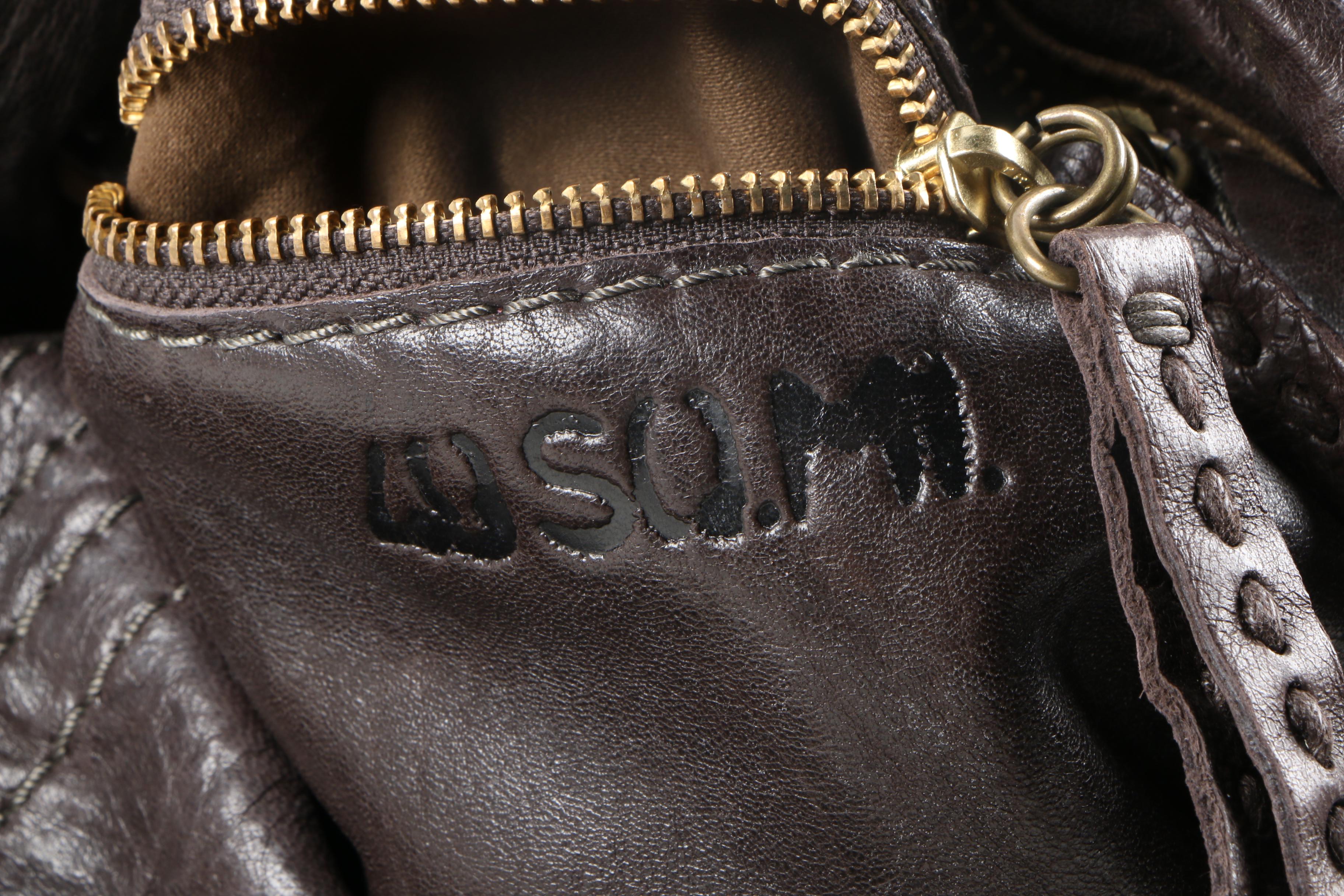 Rissetto Dark Brown Vegetable Dyed Italian Leather Handbag