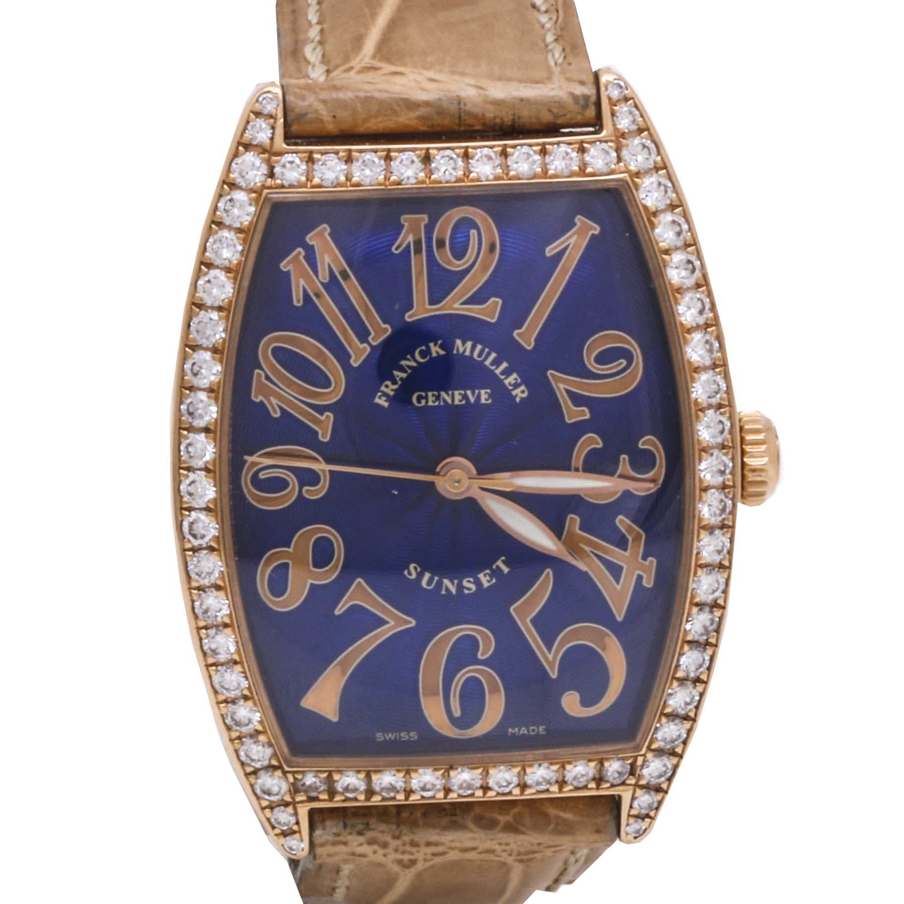Franck Muller Sunset 18K Rose Gold 1.62 CTW Diamond Watch