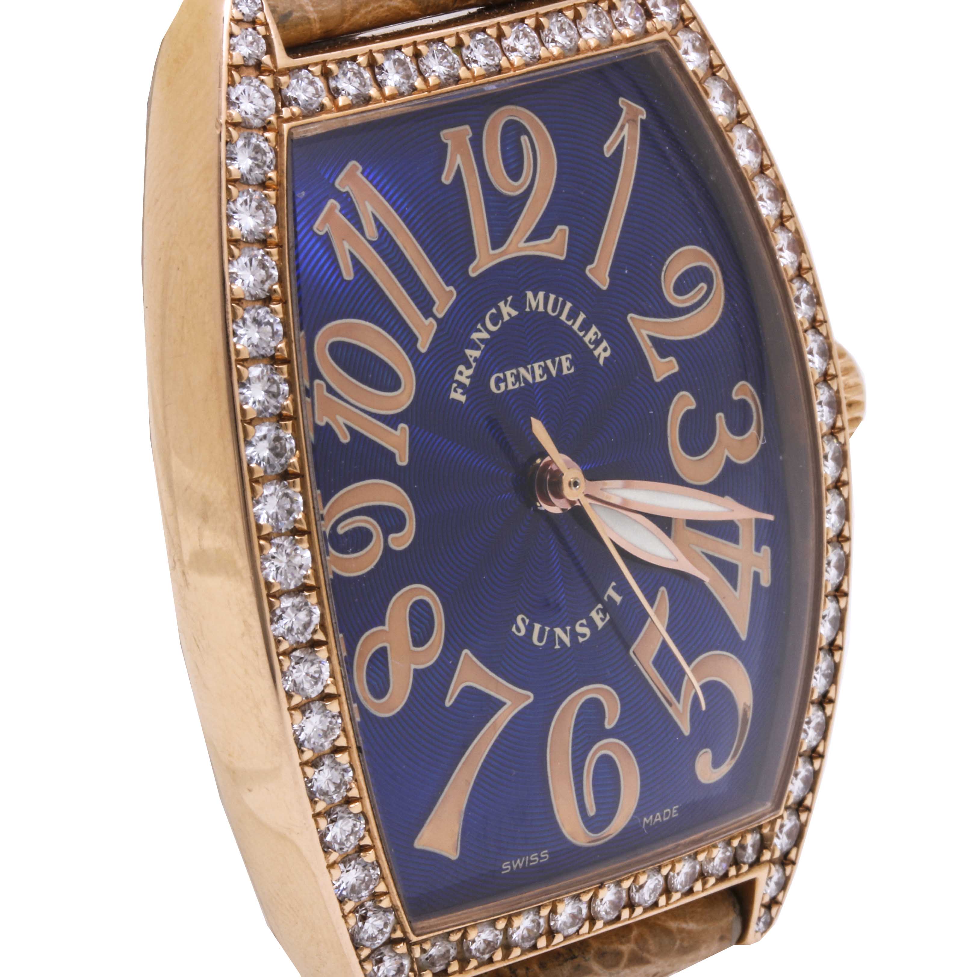 Franck Muller Sunset 18K Rose Gold 1.62 CTW Diamond Watch