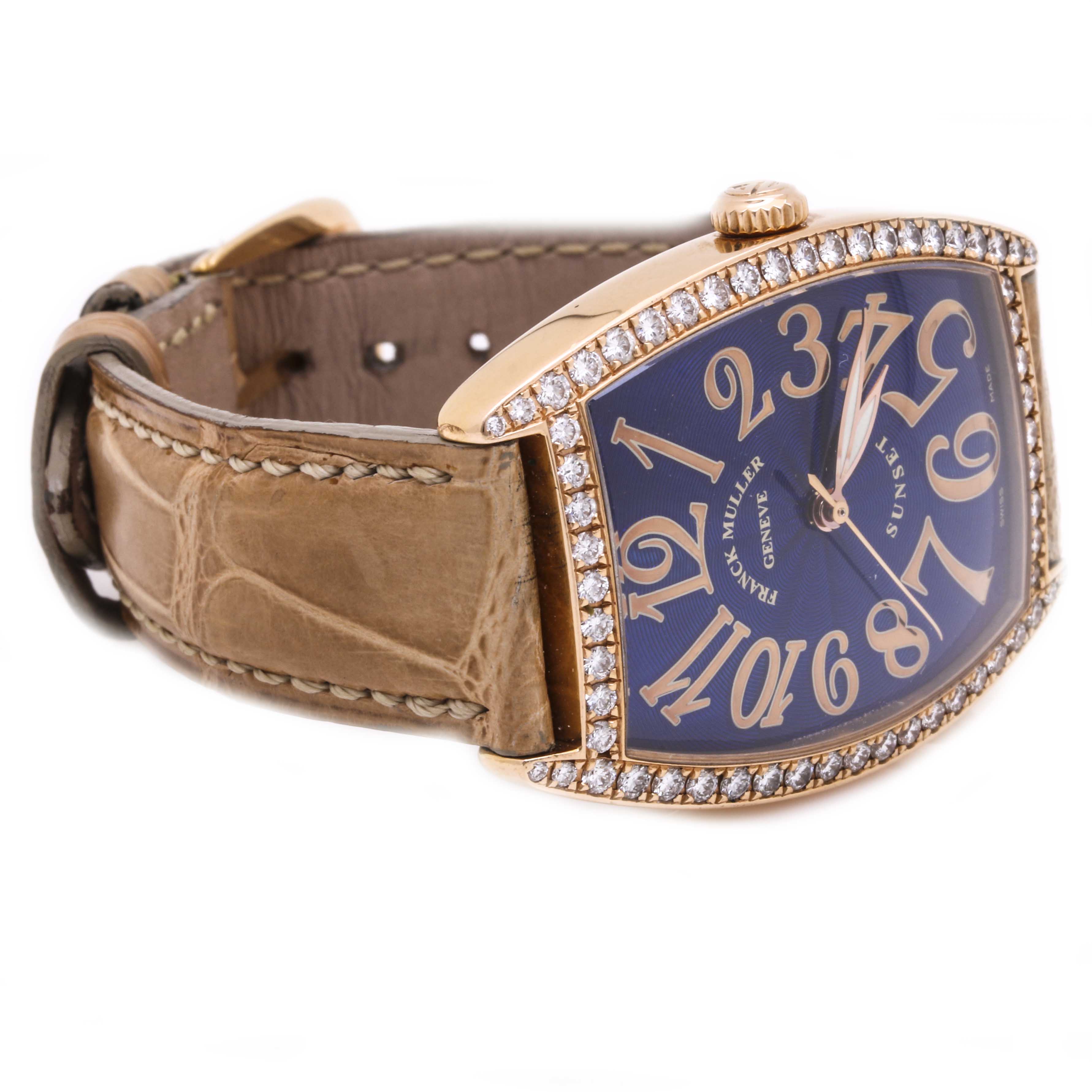 Franck Muller Sunset 18K Rose Gold 1.62 CTW Diamond Watch