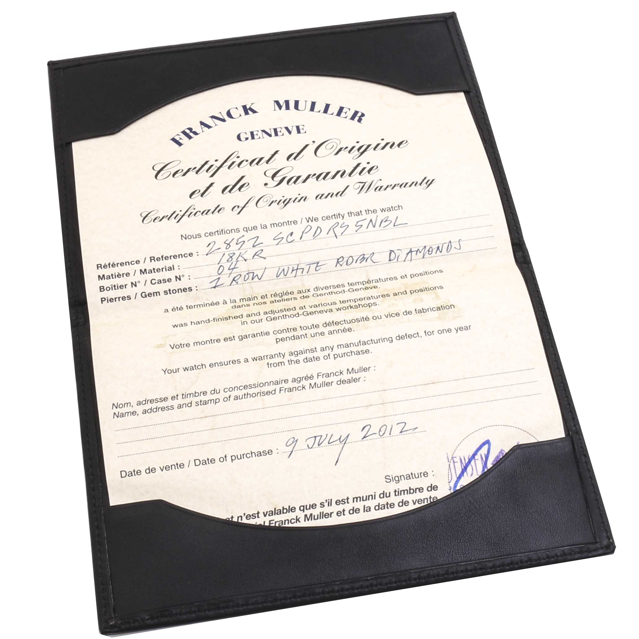 Franck Muller Sunset 18K Rose Gold 1.62 CTW Diamond Watch