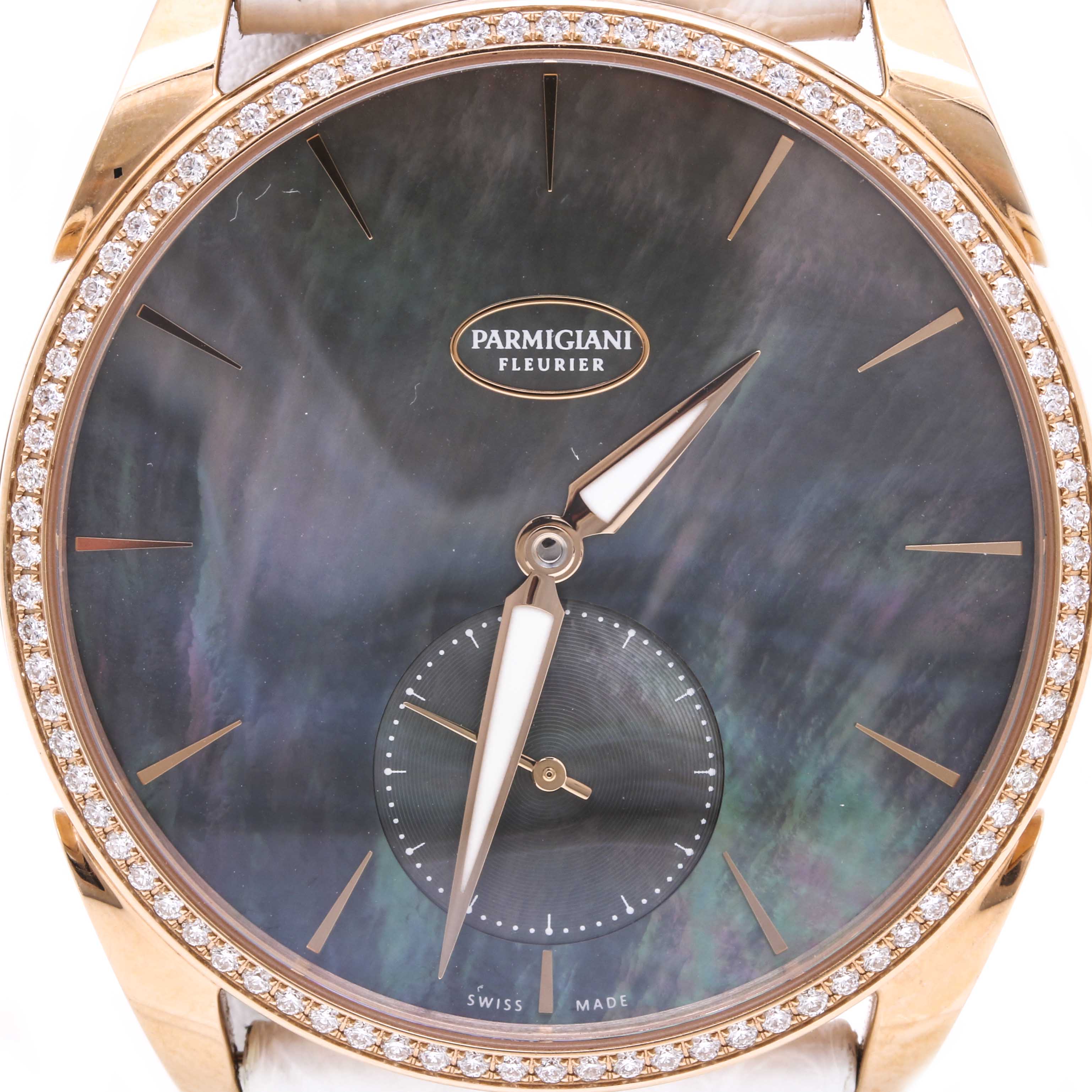 Parmigiani Fleurier Tonda 1950 18K Rose Gold Mother-of-Pearl and Diamond Watch