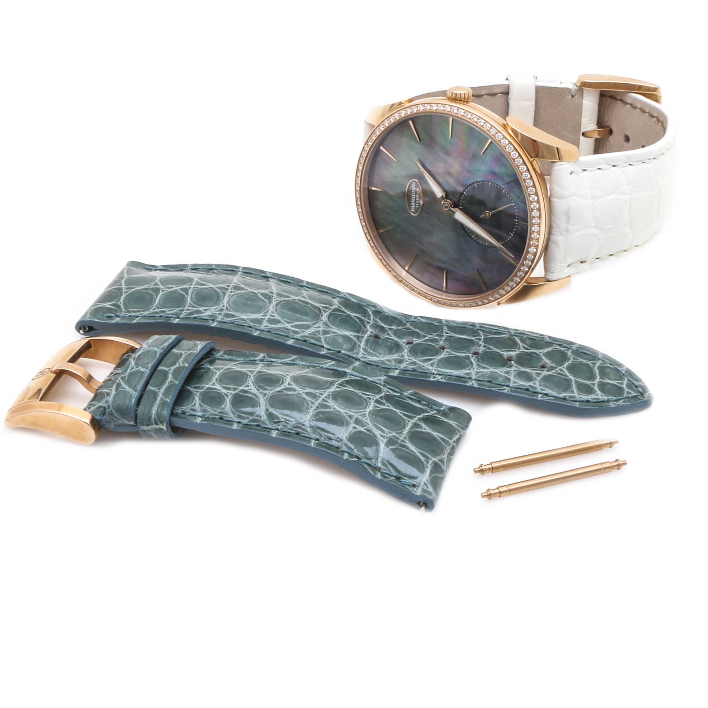 Parmigiani Fleurier Tonda 1950 18K Rose Gold Mother-of-Pearl and Diamond Watch