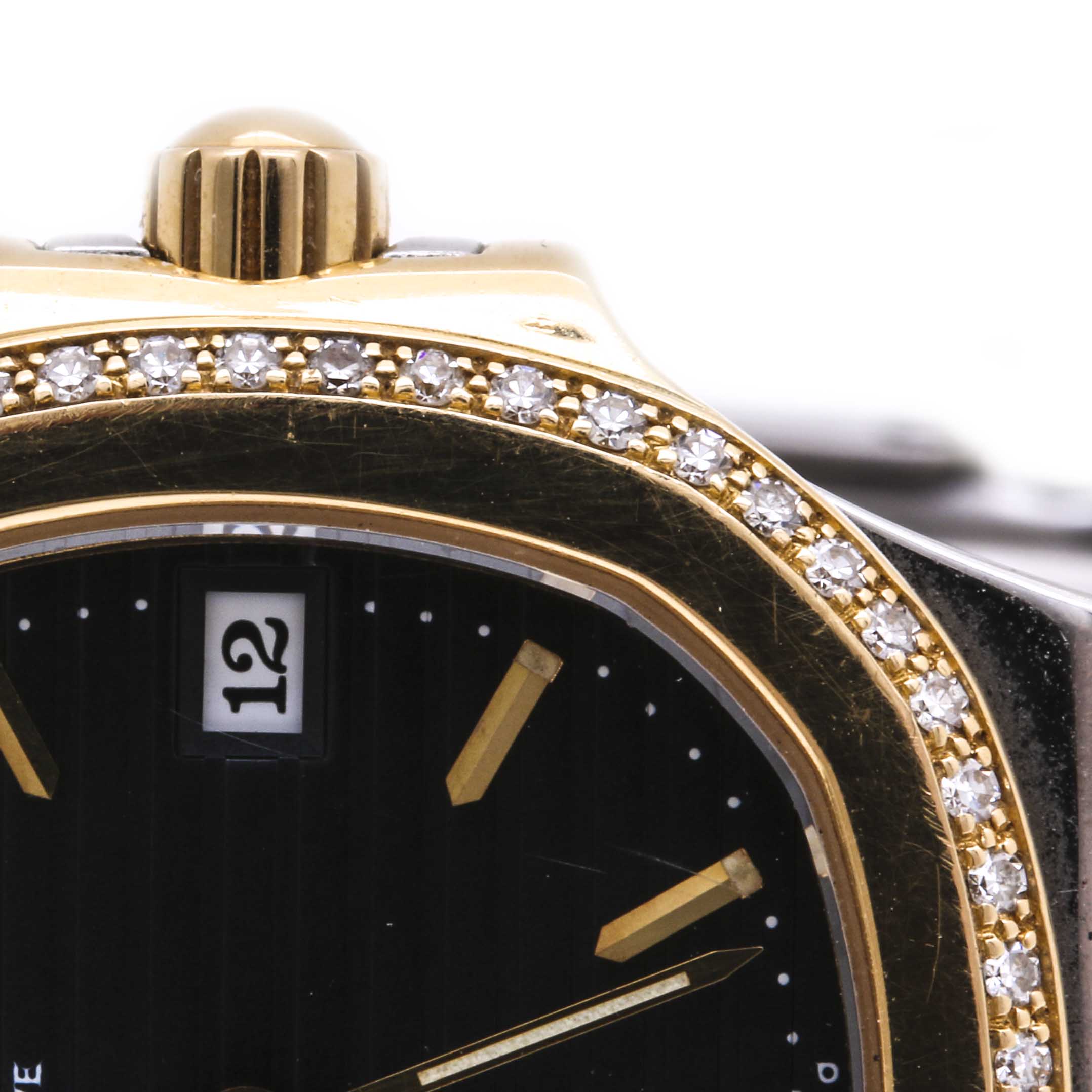 Patek Philippe Nautilus 18K Yellow Gold and Stainless Steel Diamond Watch