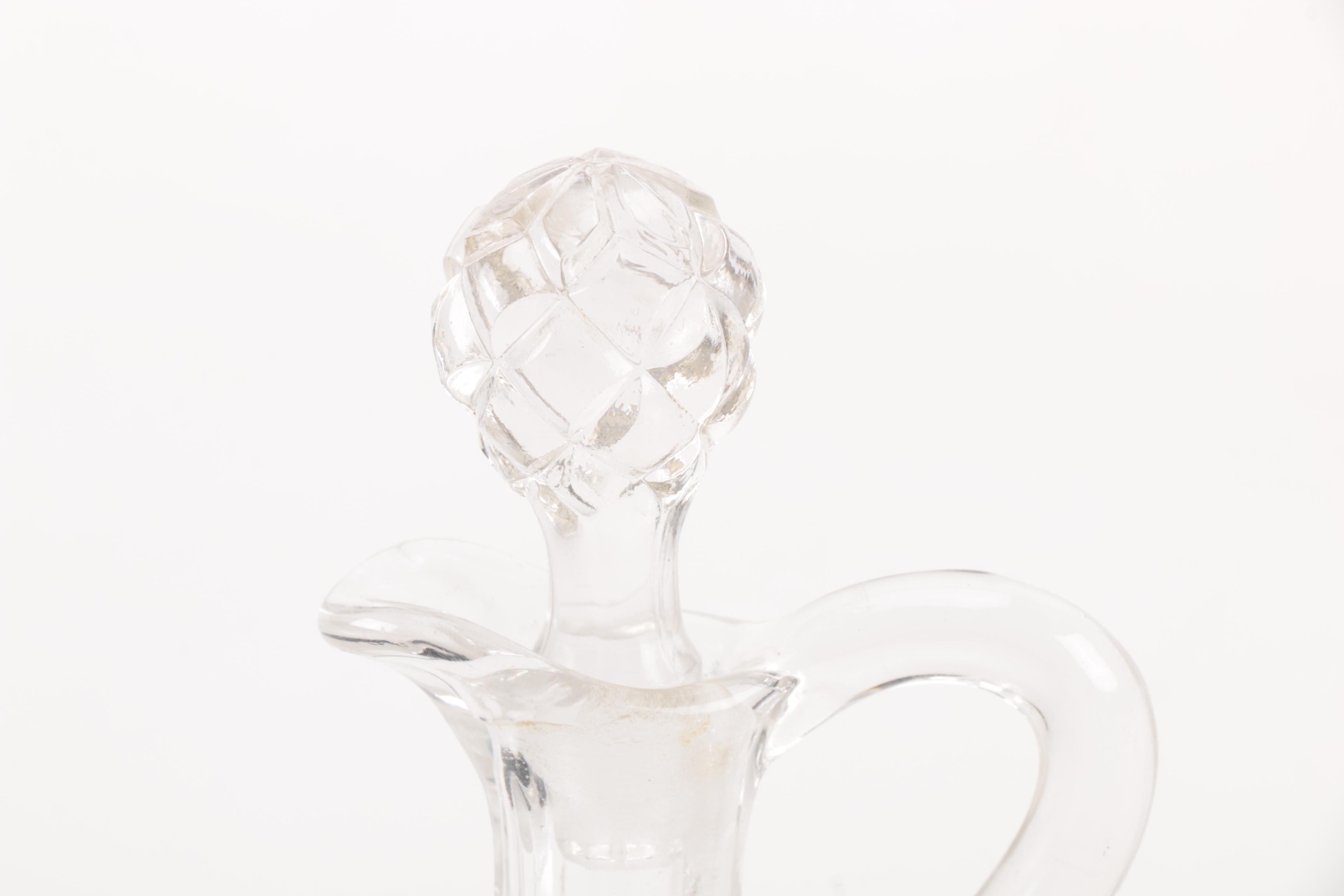 Pair of Pressed Glass Cruets