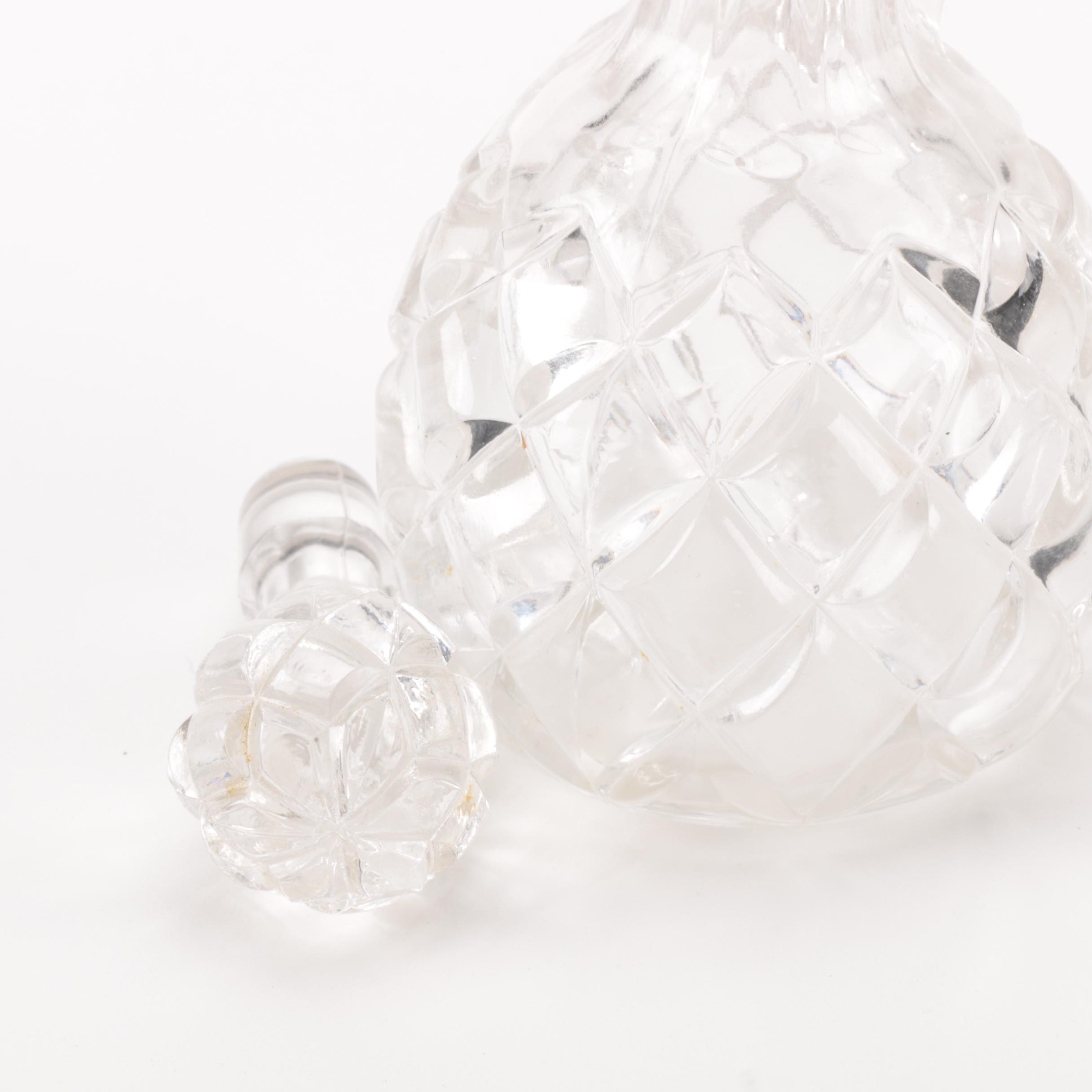 Pair of Pressed Glass Cruets