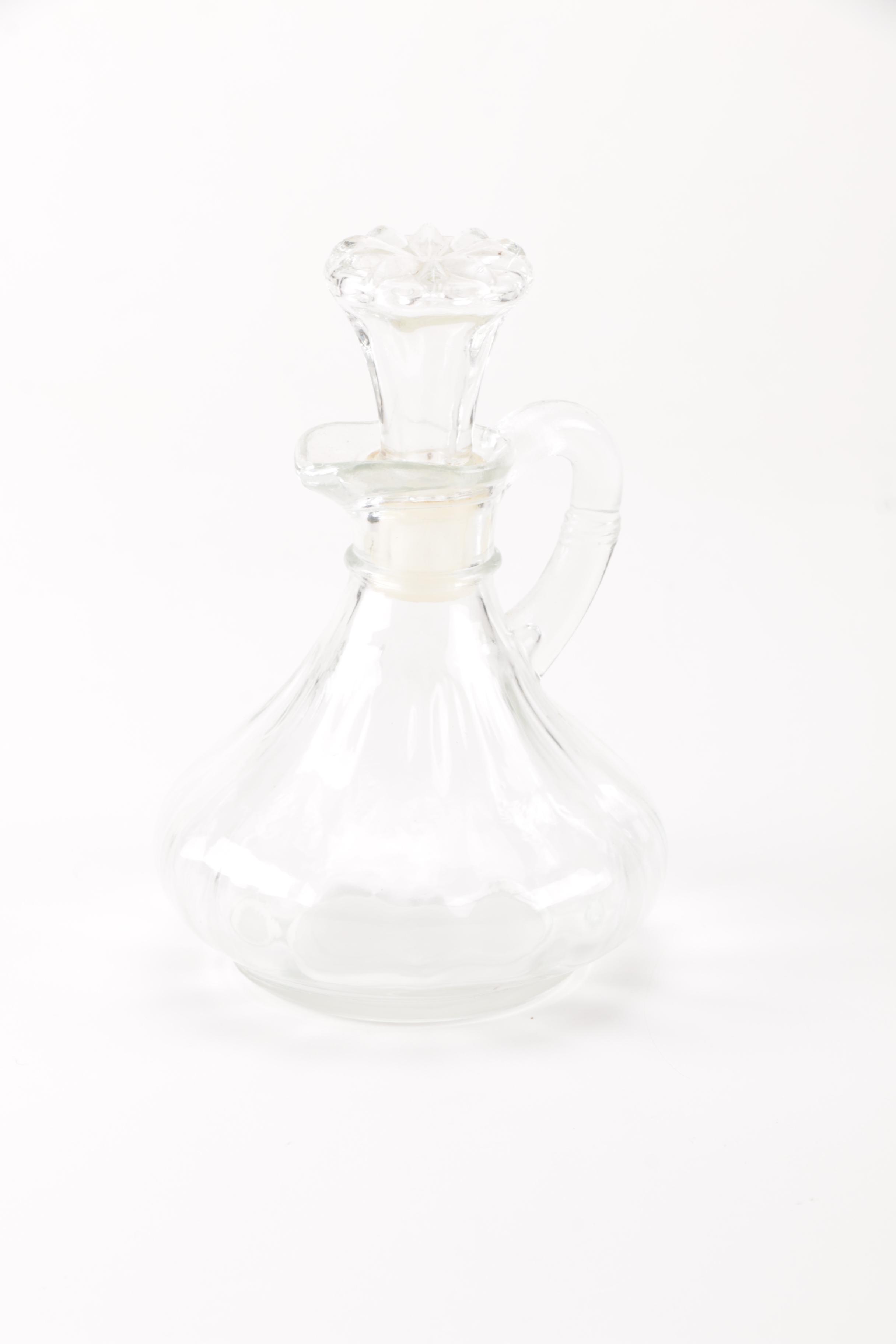 Pair of Pressed Glass Cruets