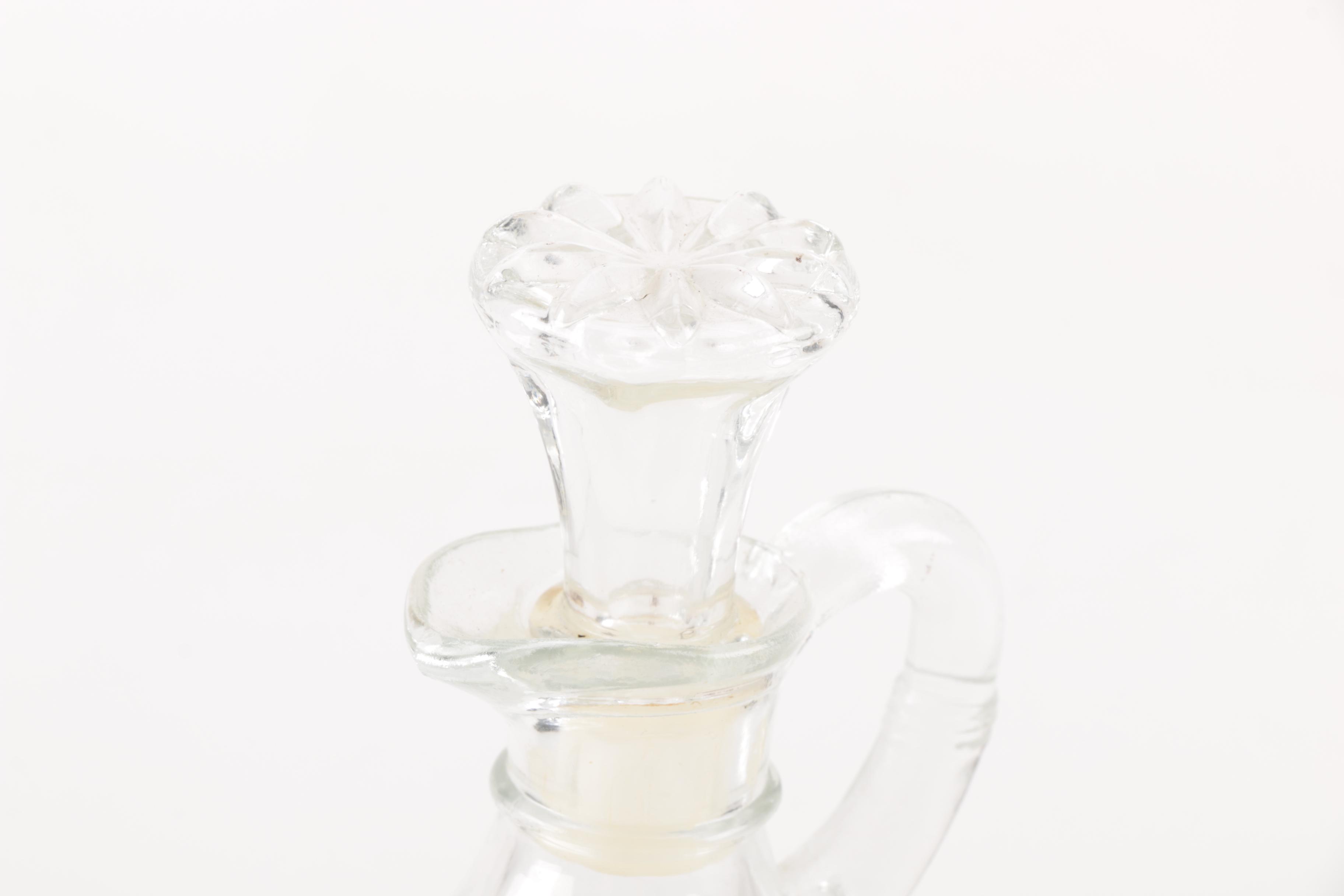 Pair of Pressed Glass Cruets