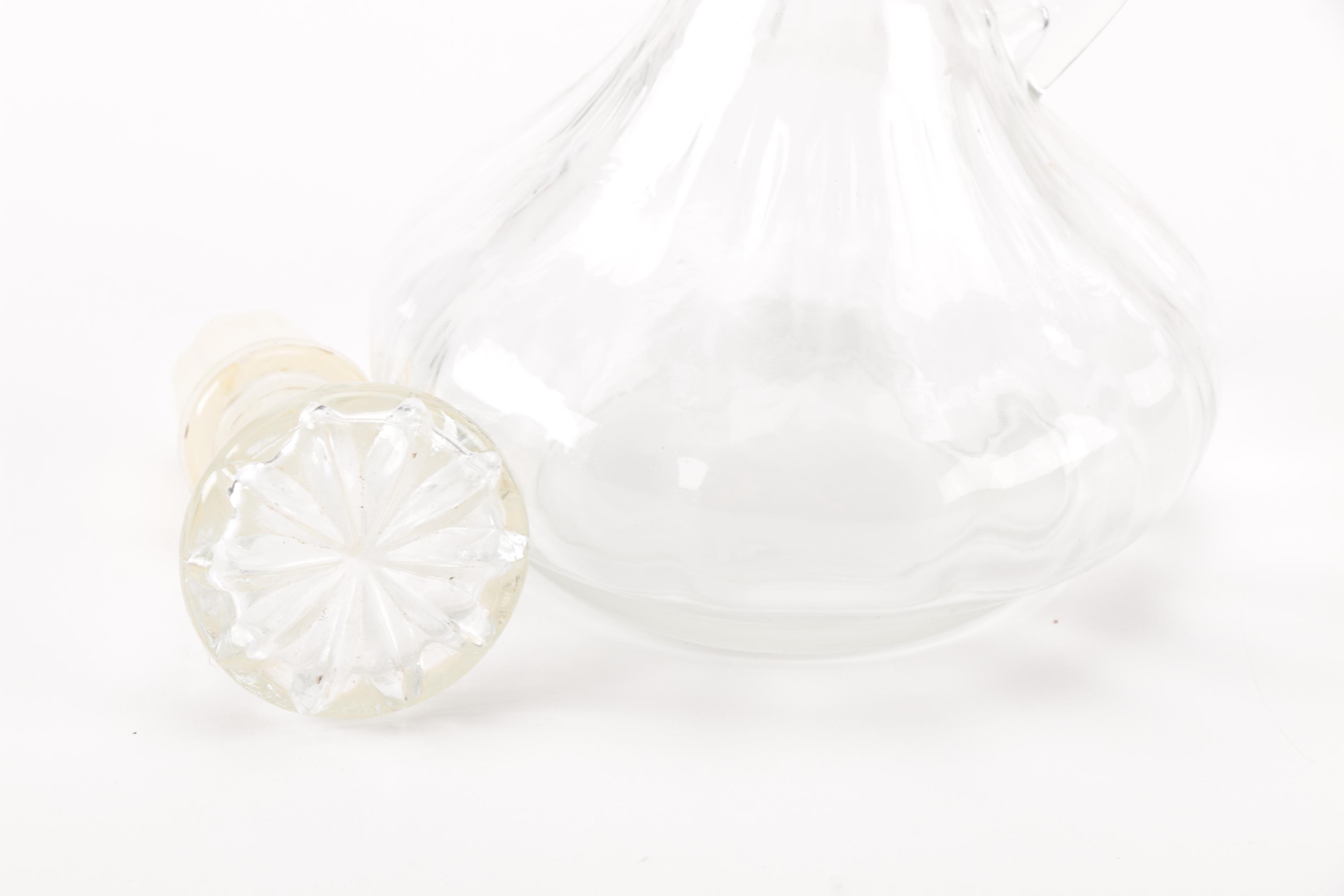 Pair of Pressed Glass Cruets