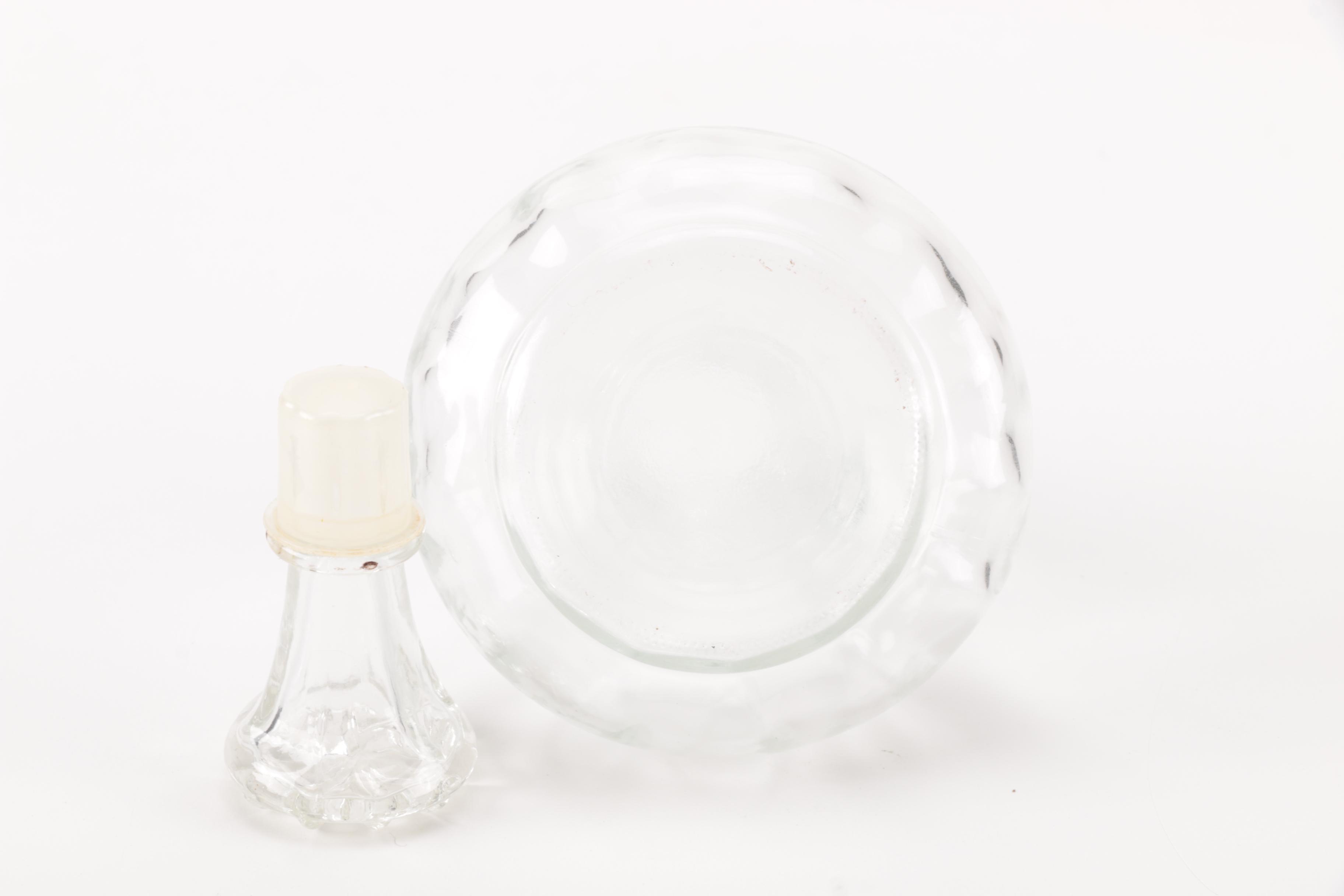 Pair of Pressed Glass Cruets