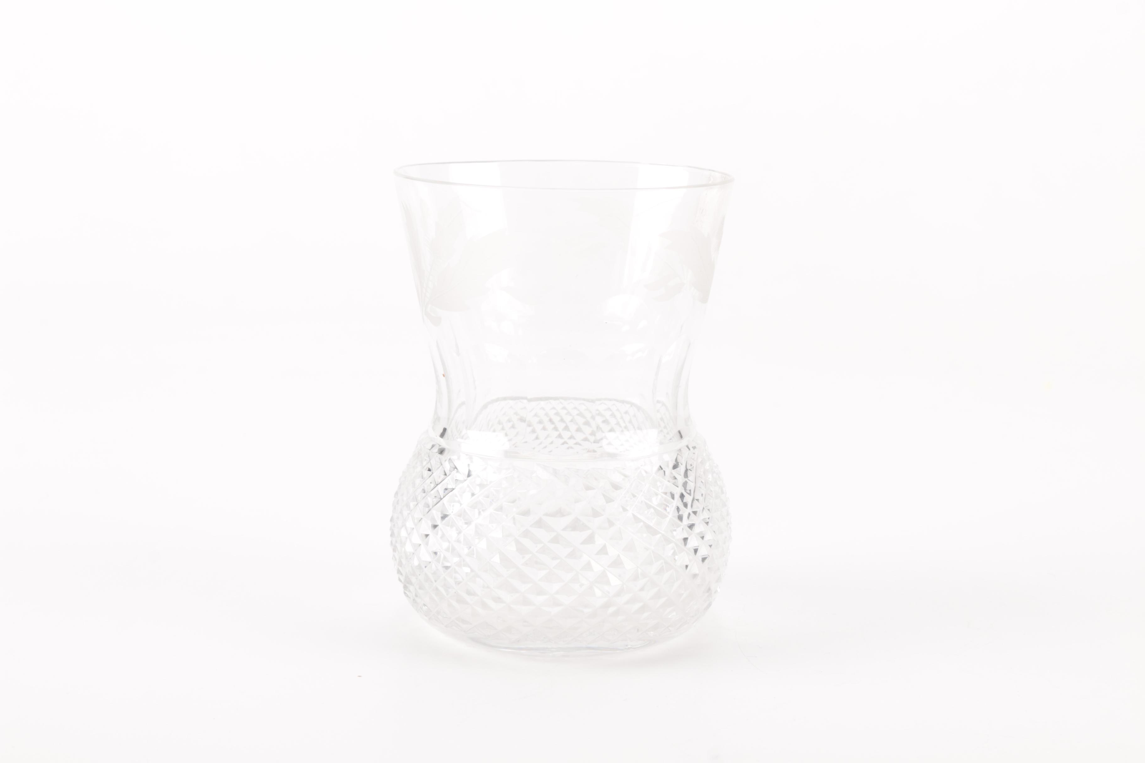 Edinburgh Crystal "Thistle Cut" Whiskey and Others