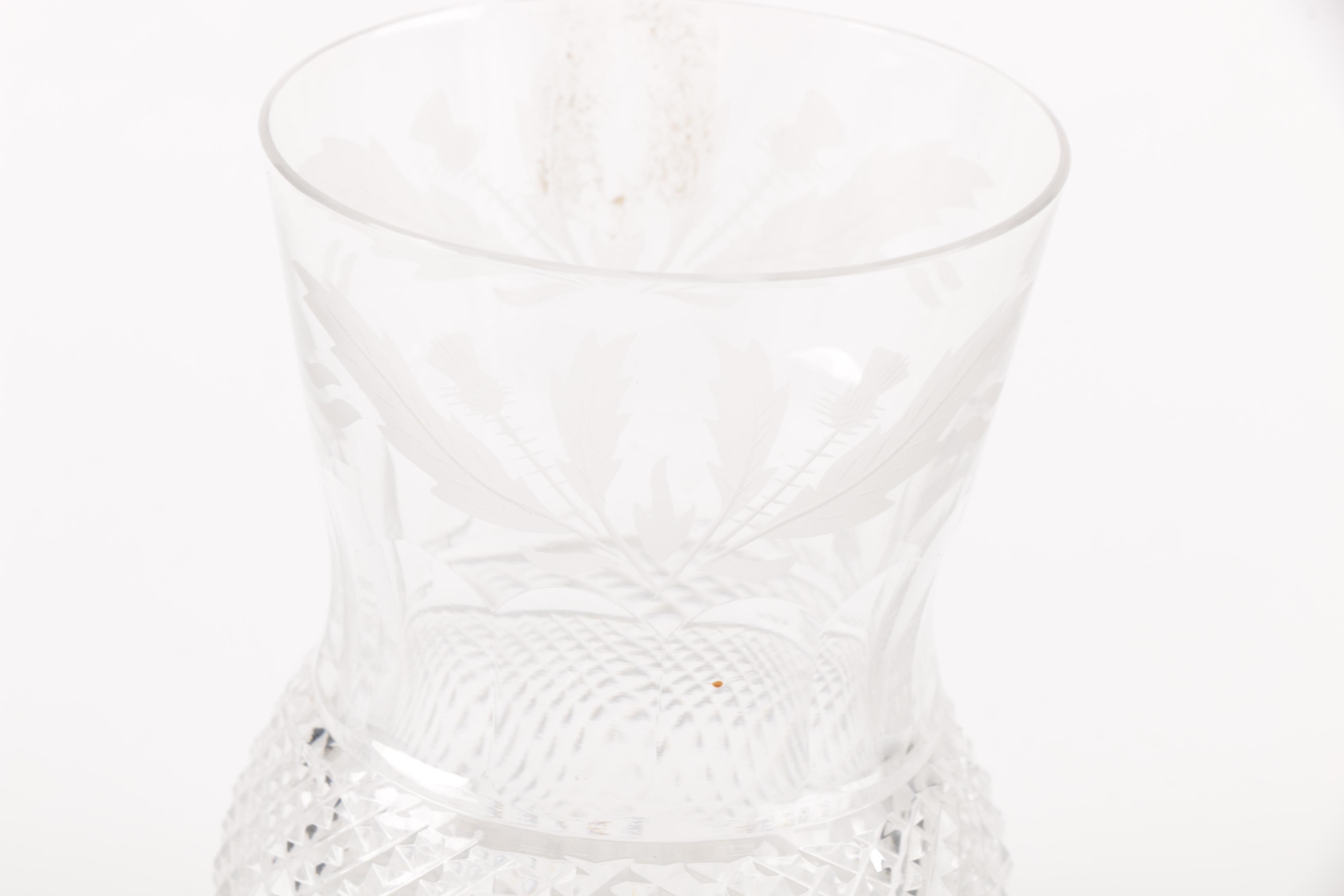 Edinburgh Crystal "Thistle Cut" Whiskey and Others