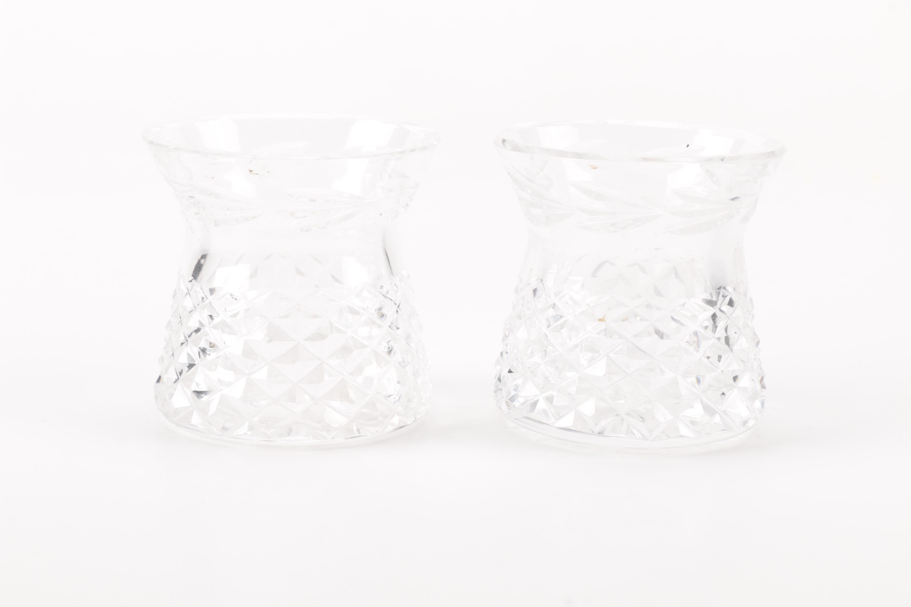 Edinburgh Crystal "Thistle Cut" Whiskey and Others