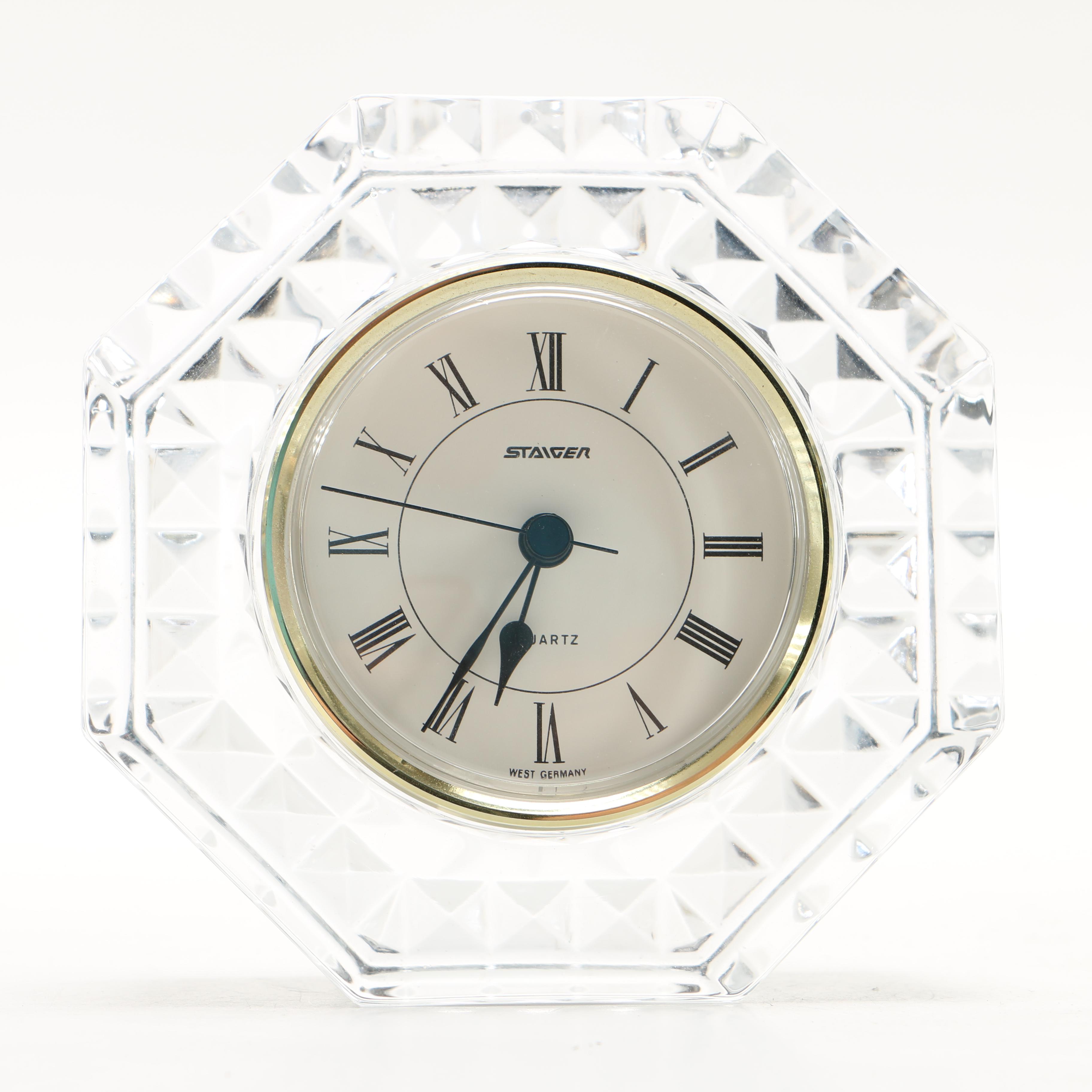 Brass and Clear Glass Clocks