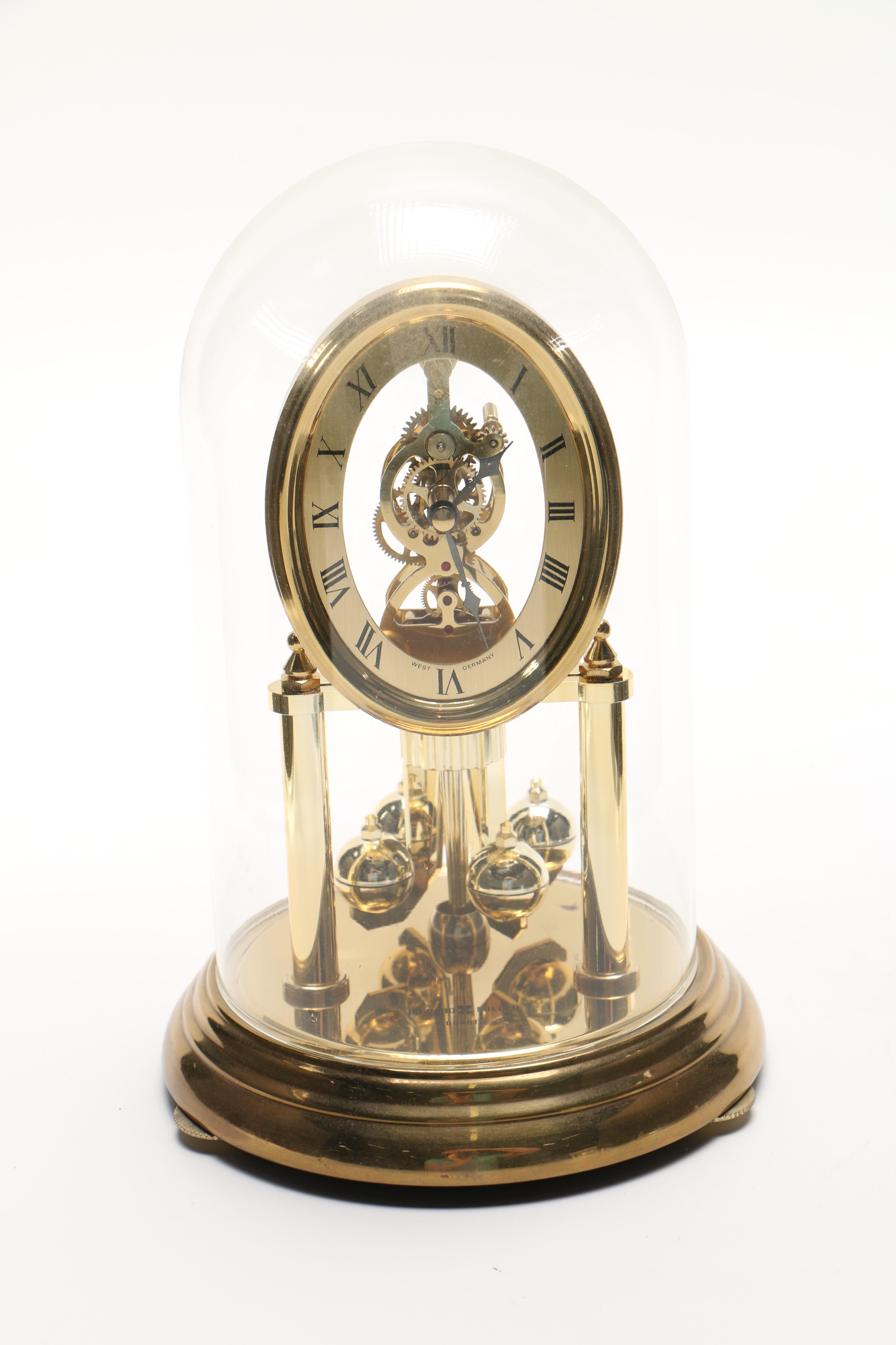 Brass and Clear Glass Clocks