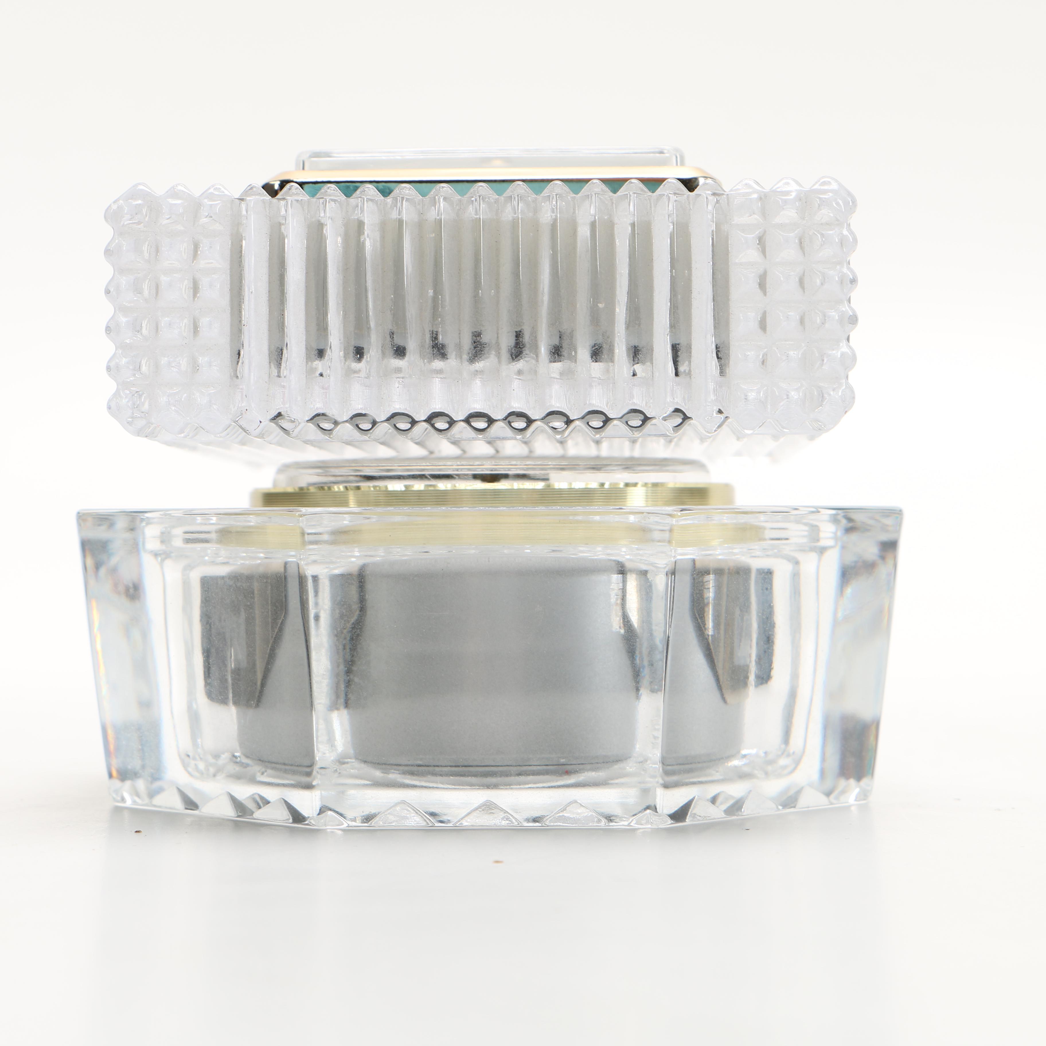 Brass and Clear Glass Clocks