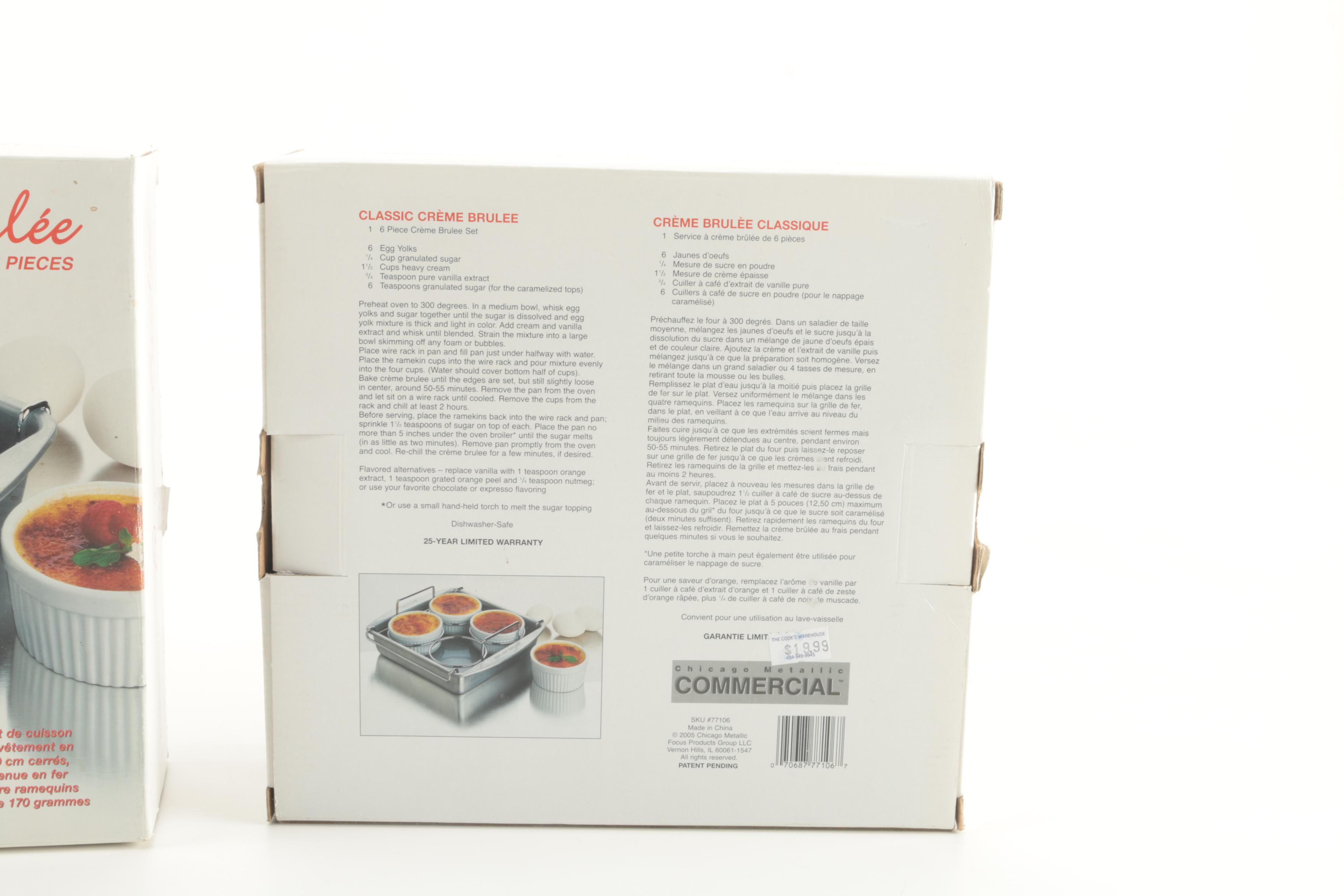 Crème Brulée Sets and Other Bakeware Including Pyrex and Corningware