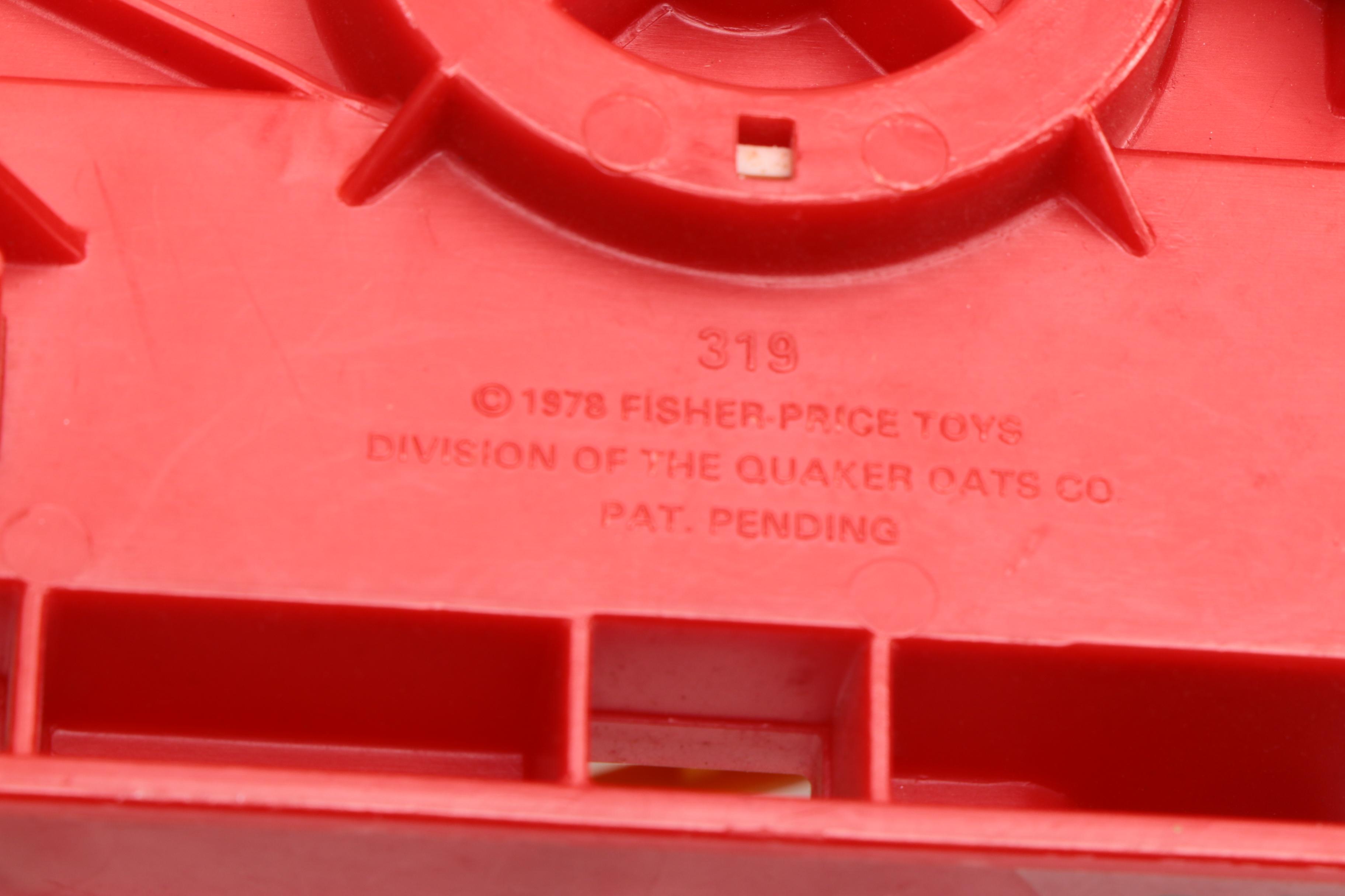 Vintage Fisher-Price Husky Helpers Fire Truck and Firefighter