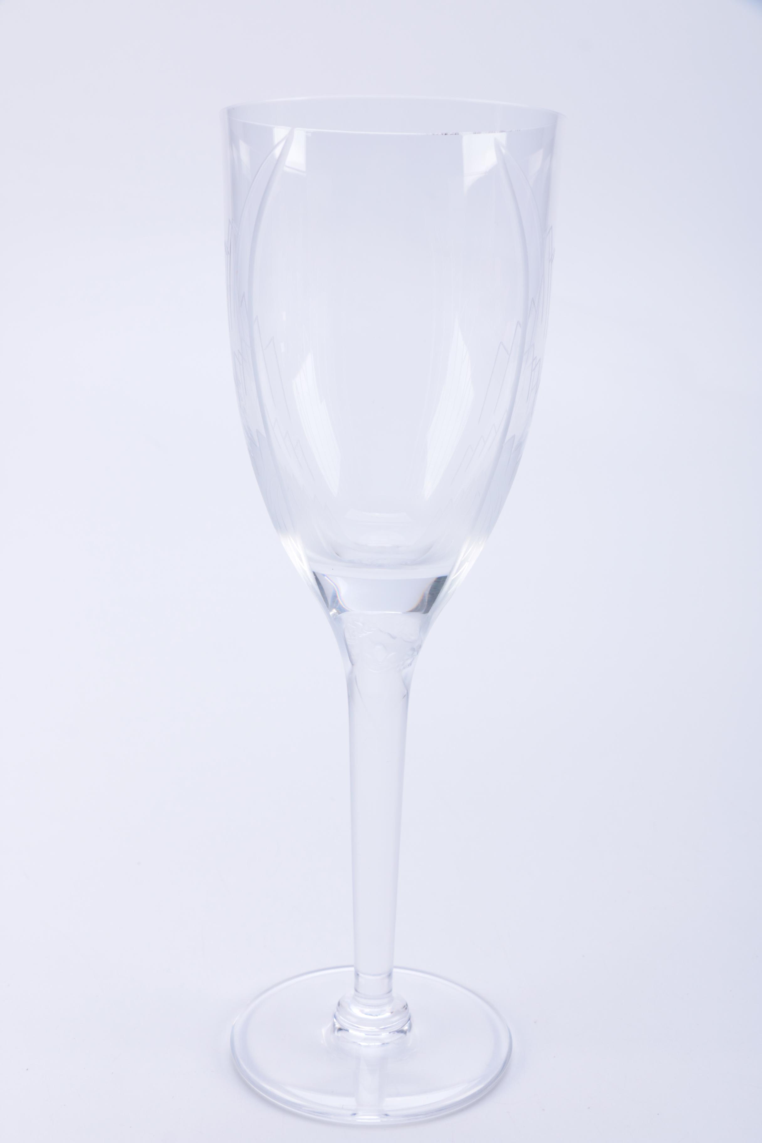 Pair of Lalique "Angel" Champagne Flutes