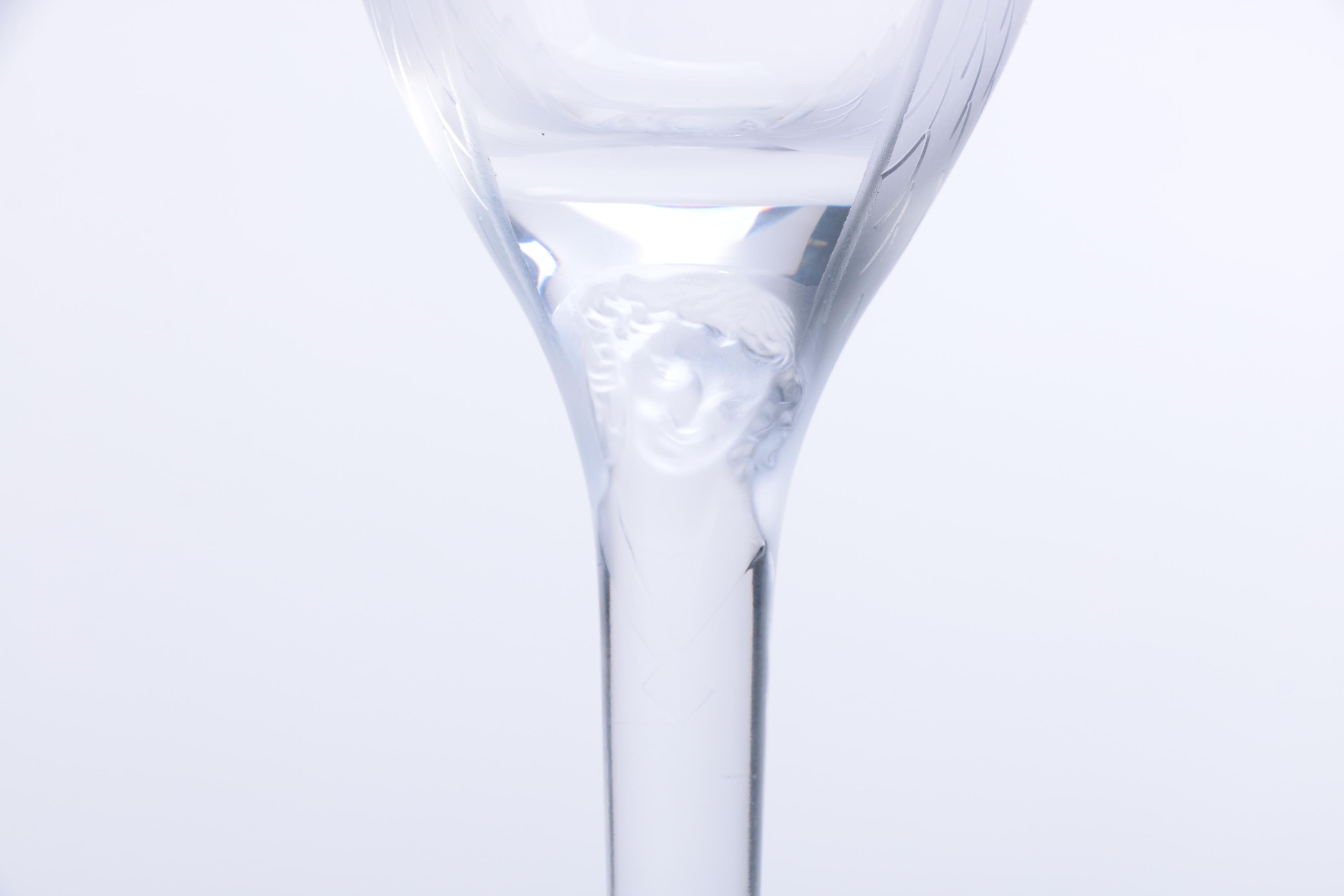 Pair of Lalique "Angel" Champagne Flutes