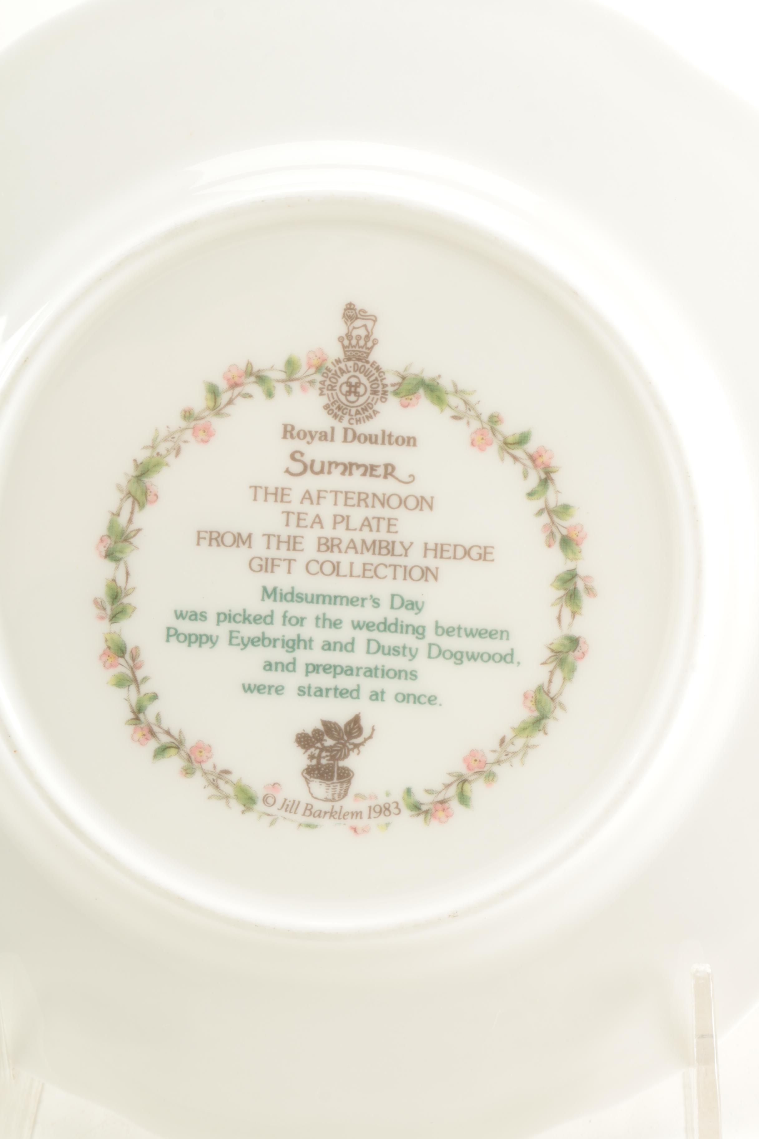 Royal Doulton "Brambly Hedge Summer" Tableware