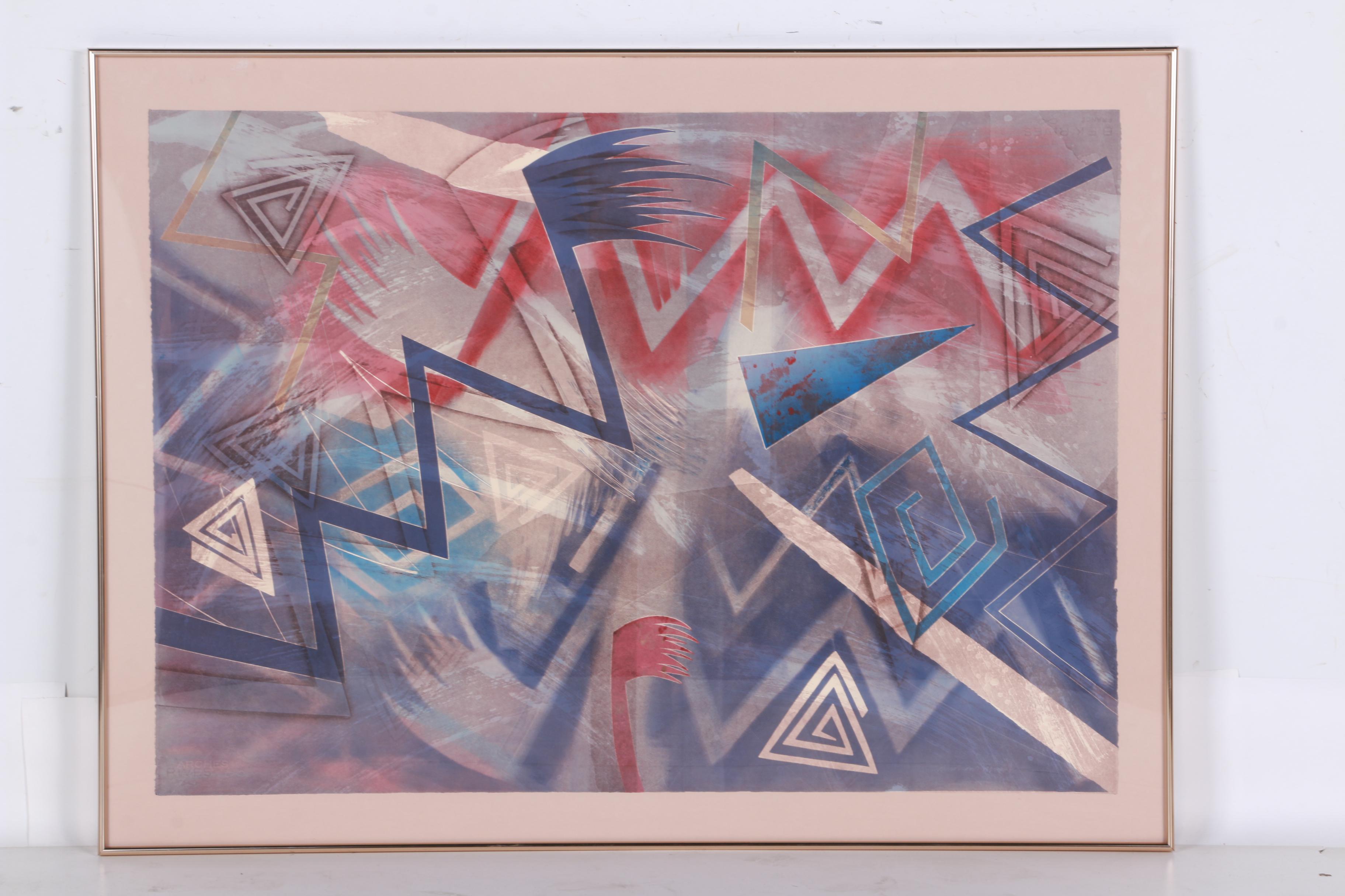 Michael Mccabe Abstract Monotype on Heavyweight Rag Paper