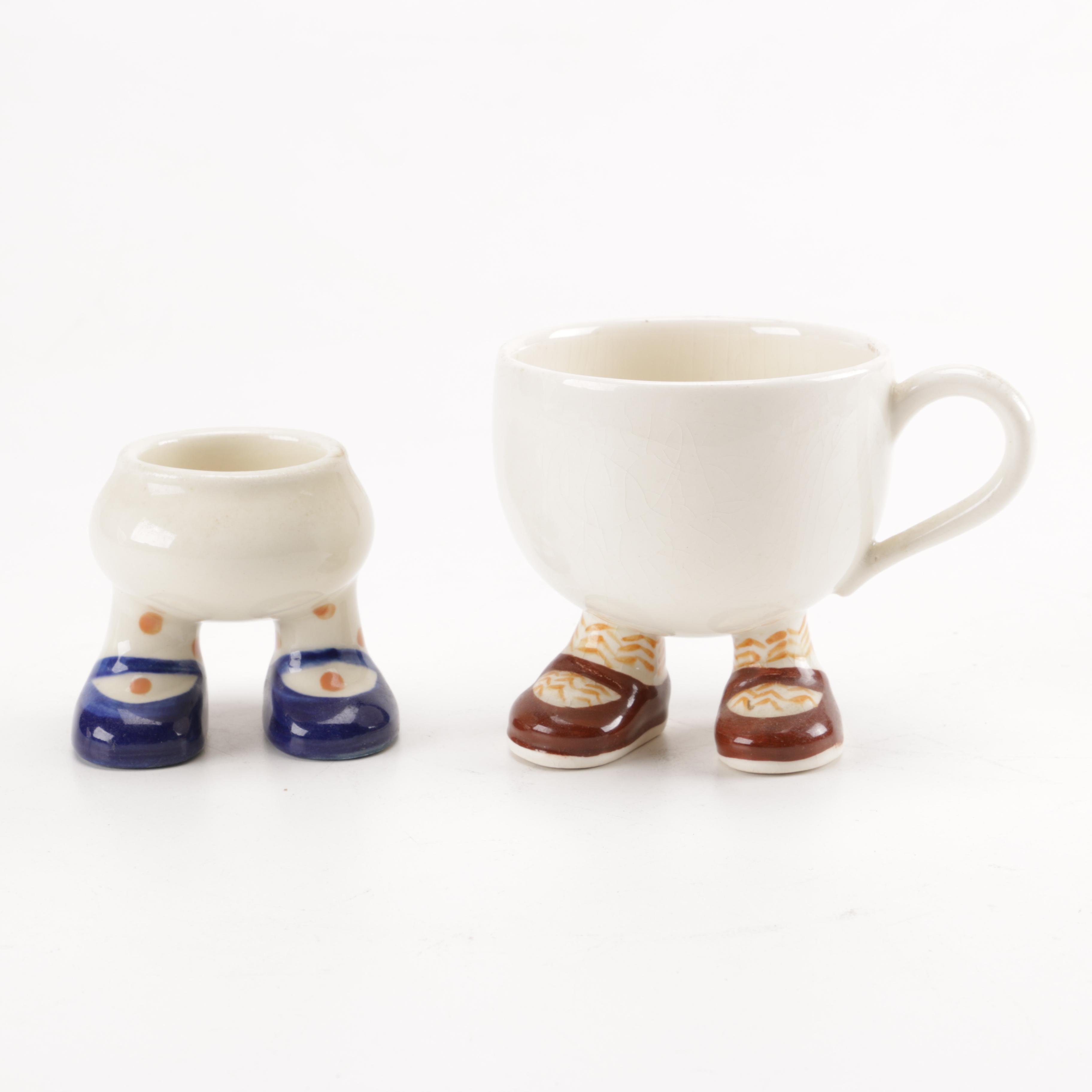 Vintage Carlton Walking Ware Egg Cup and Teacup