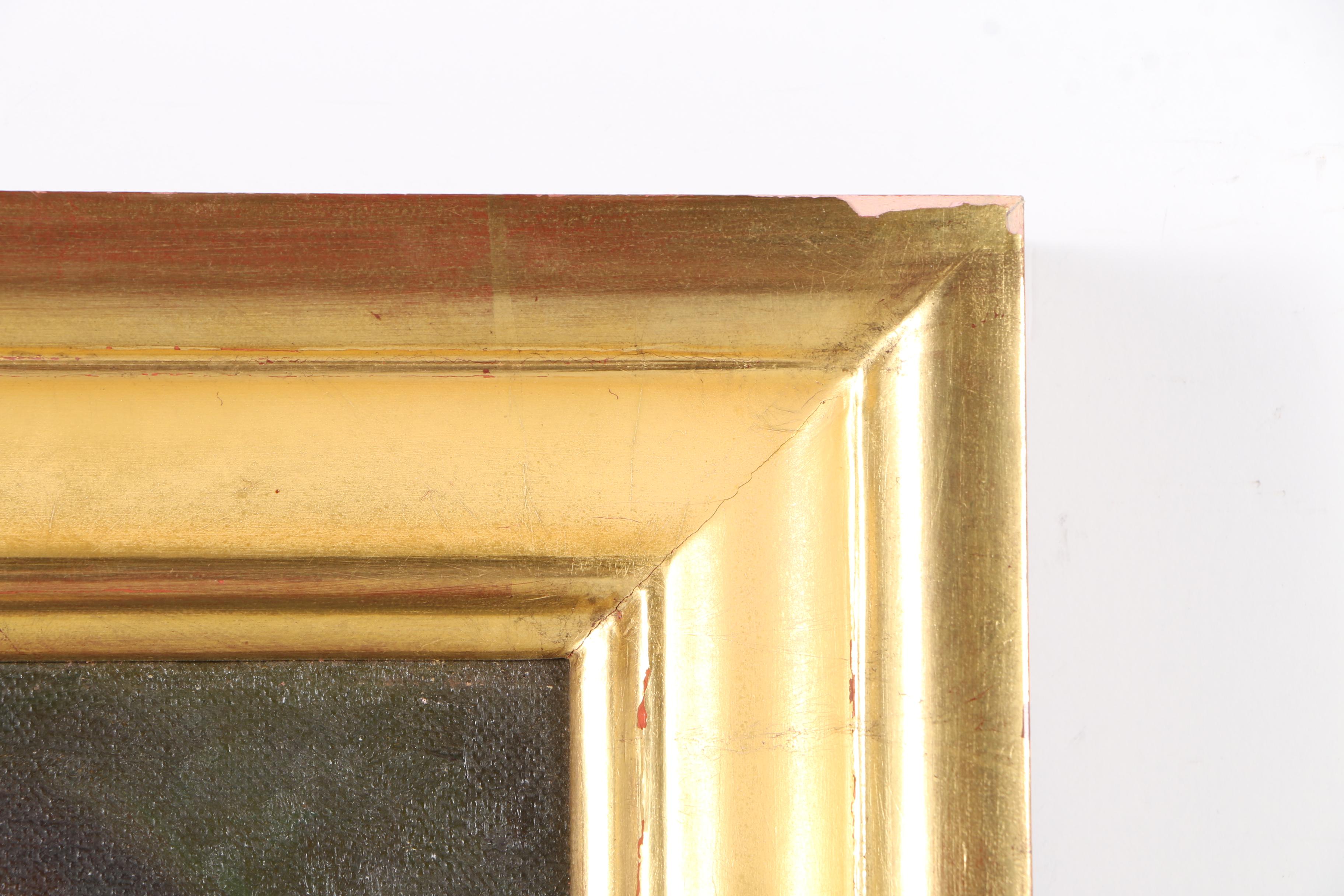 Oil Painting on Canvas Board Attributed to Charles W. Stetson "Portrait of a Young Girl"